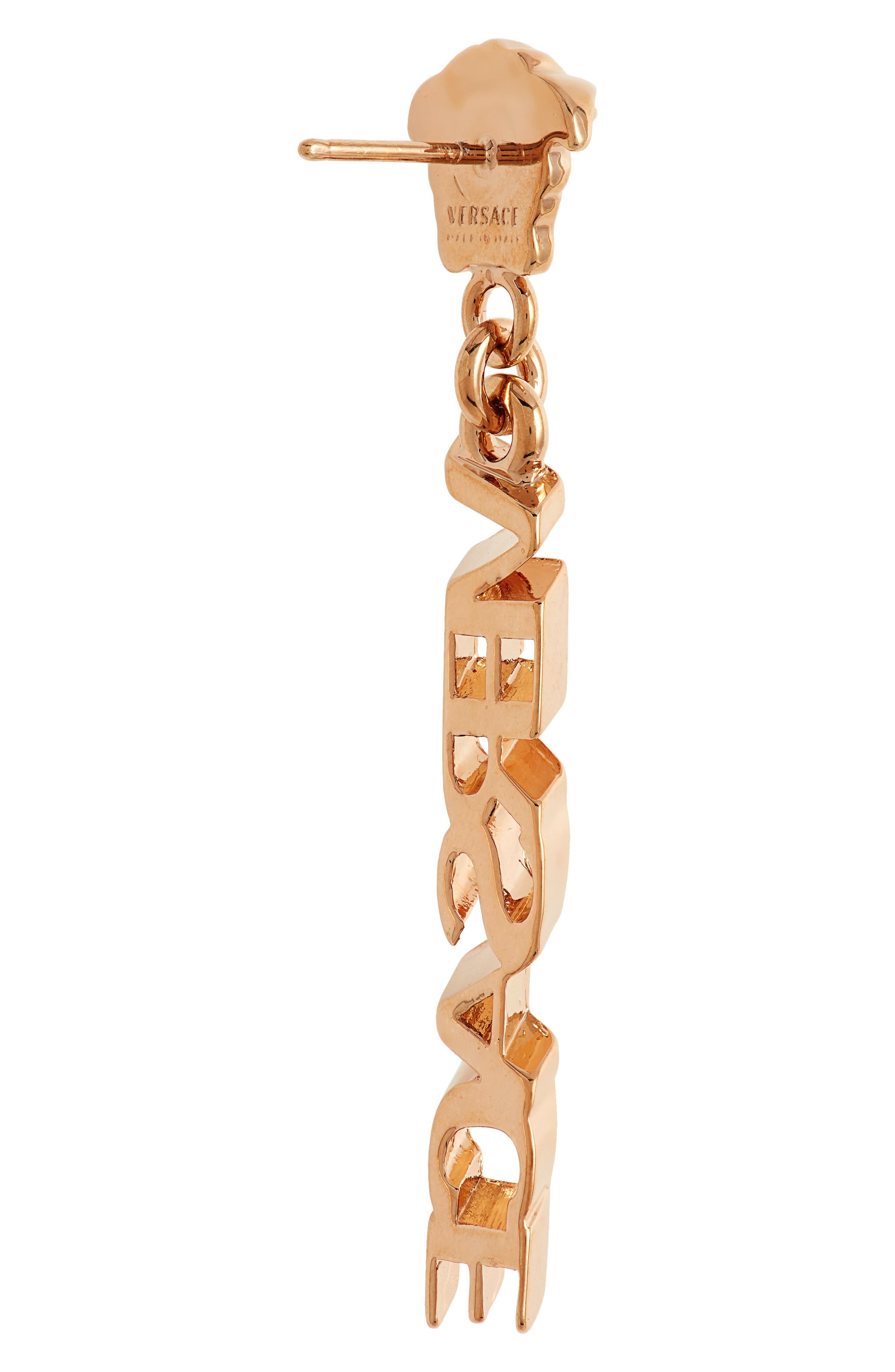 Signature Logo Drop Earrings in  Gold - 6