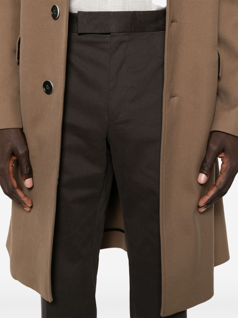gabardine-weave trousers - 5
