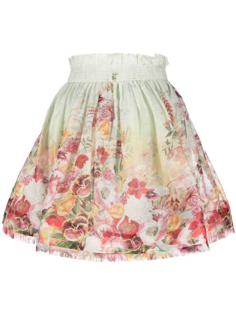 Wonderland floral-print miniskirt - 1