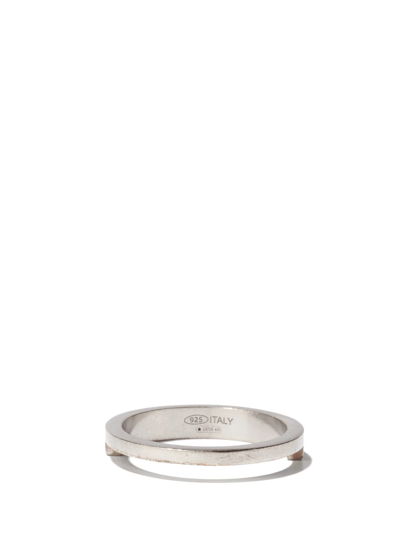 Half-band silver and gold-tone metal ring - 1