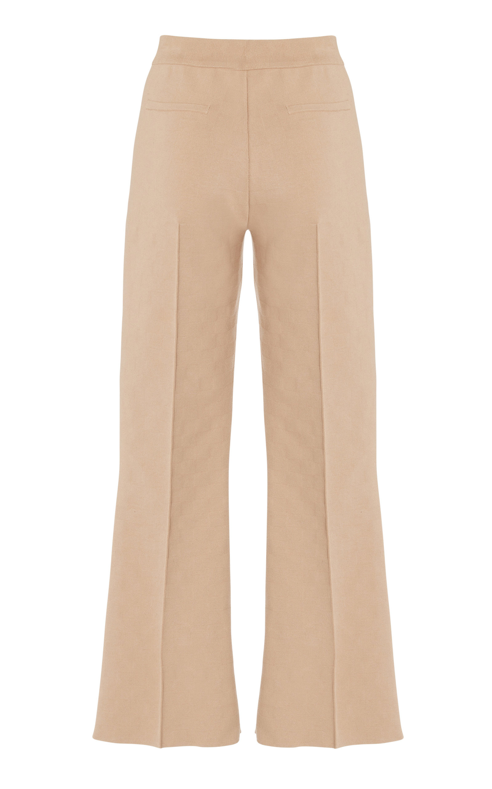 Kick Flared Stretch-Cotton Knit Pants neutral - 5