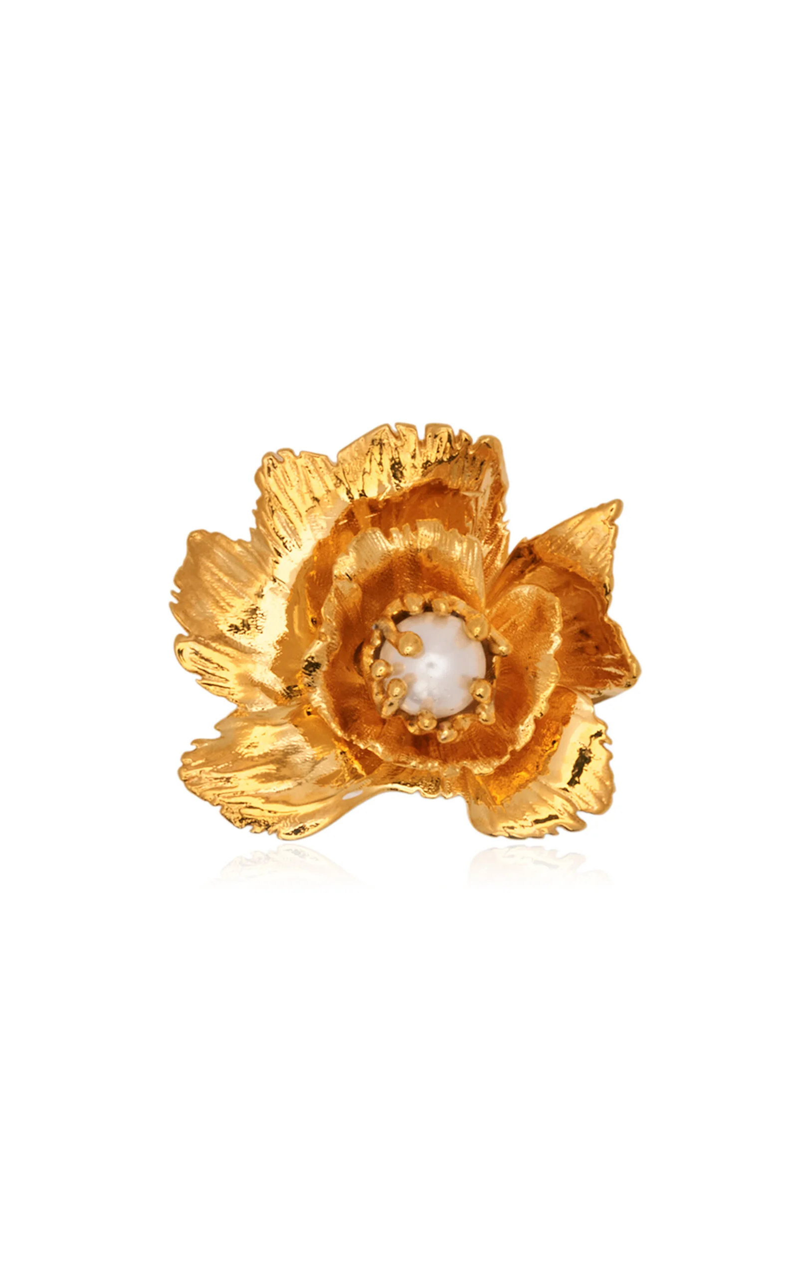 Wild Poppy Pearl Ring gold - 1