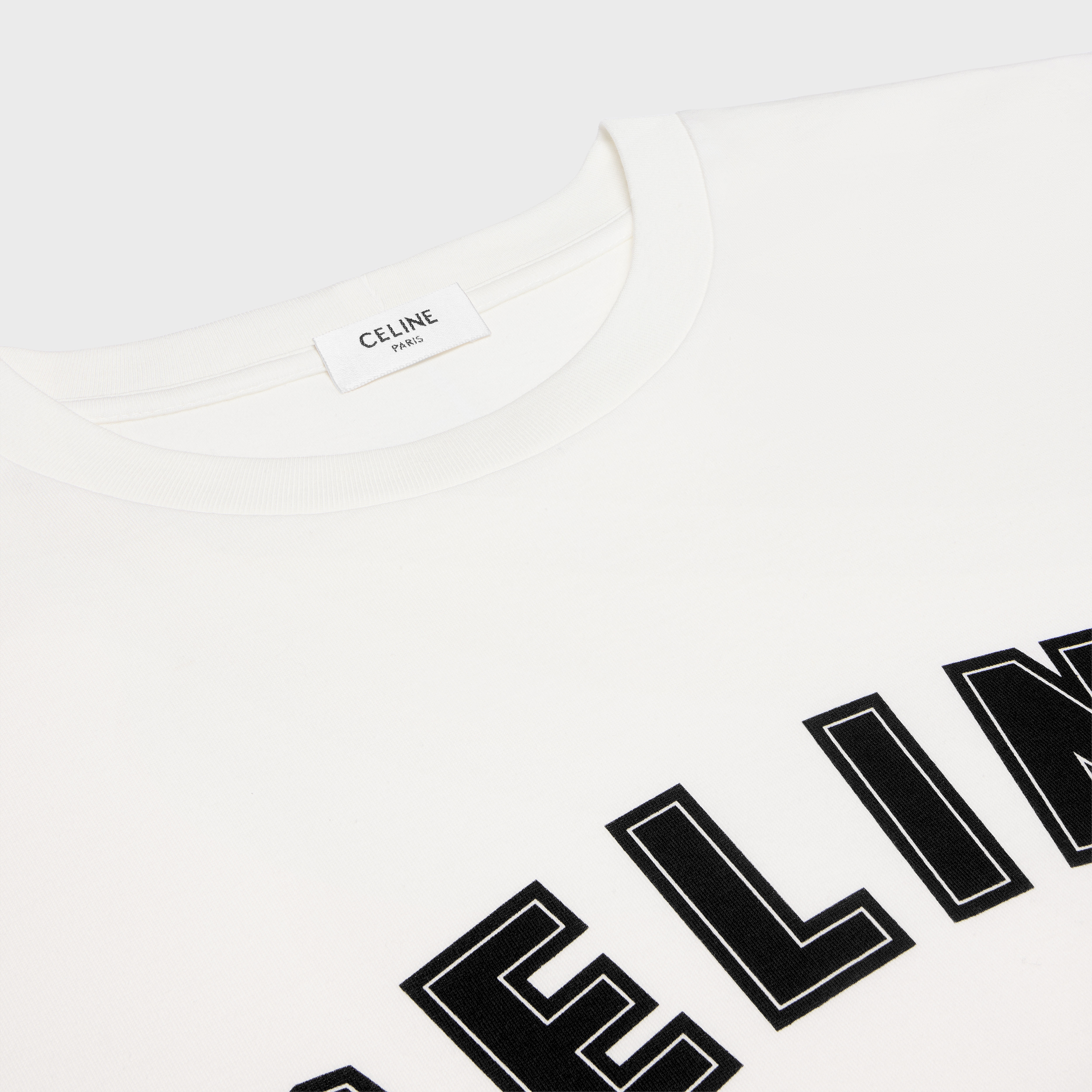 loose celine paris t-shirt in cotton jersey - 3