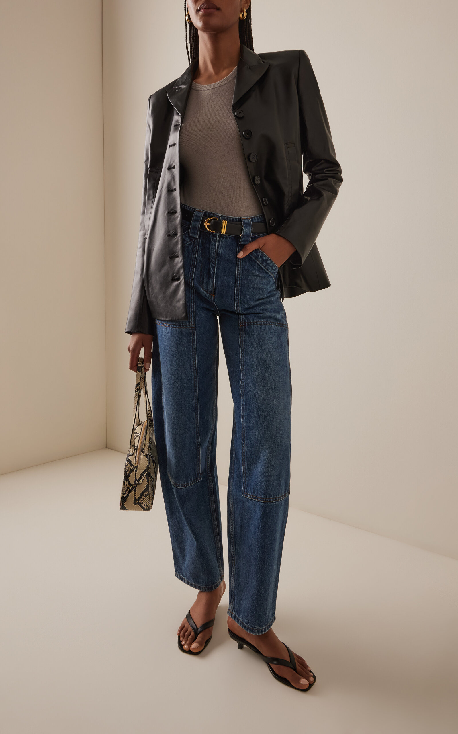 Denim Patch Pocket Pants navy - 2