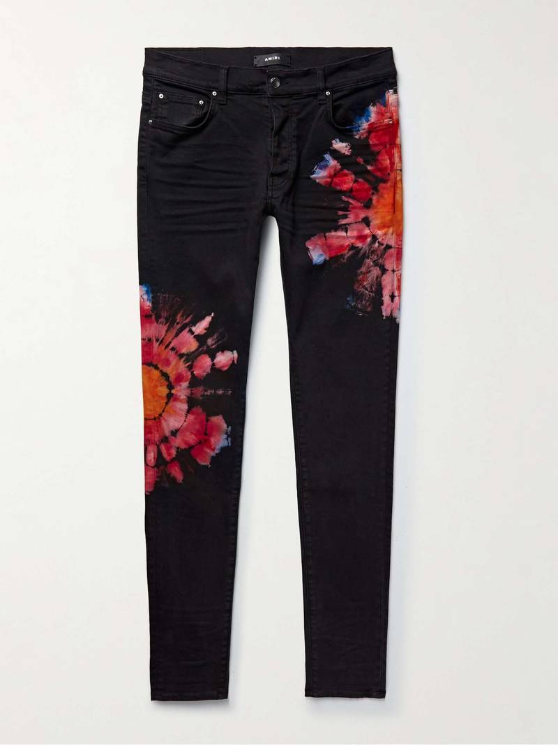 Skinny-Fit Tie-Dyed Jeans - 1