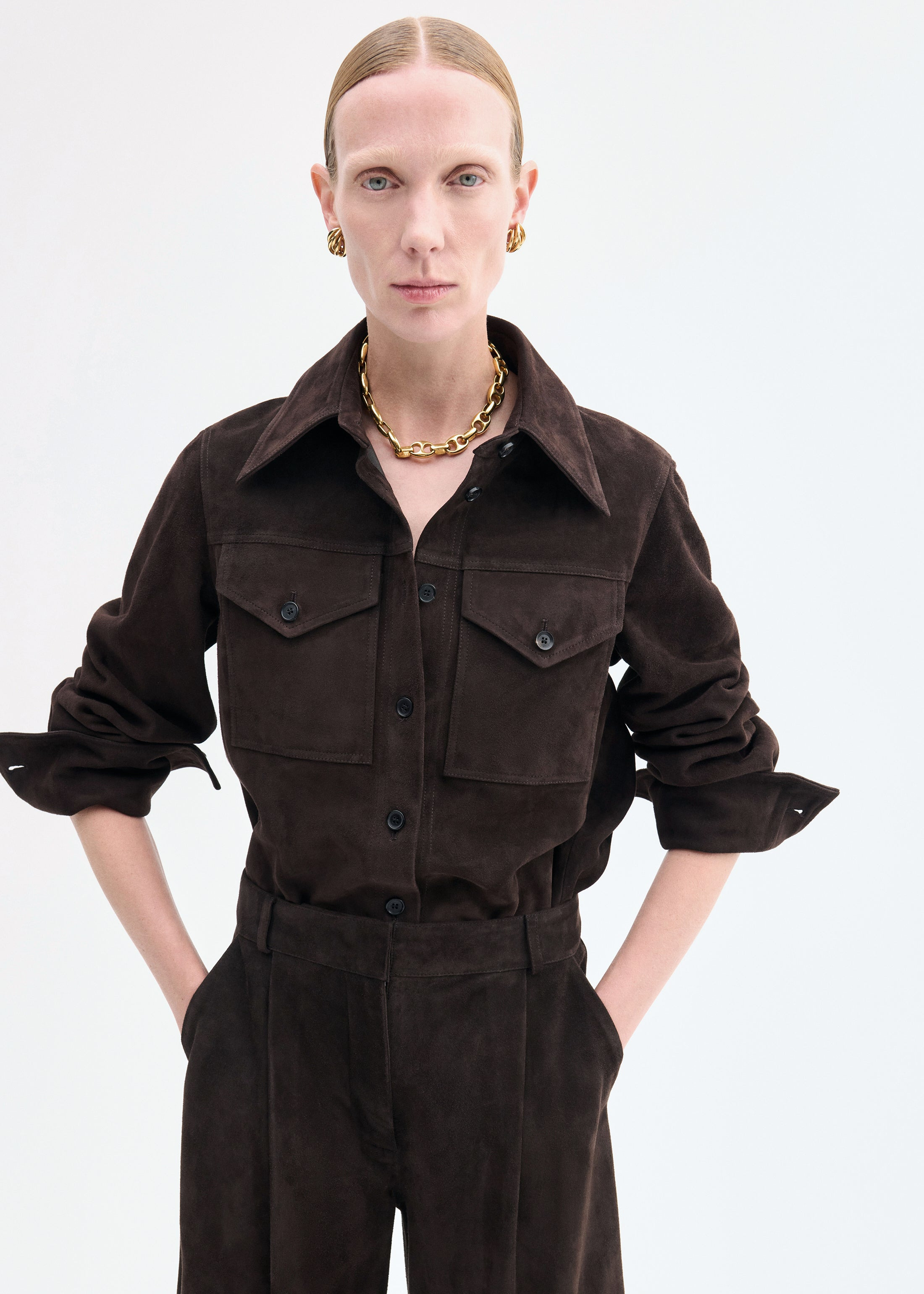 Western Shirt in Suede - 2