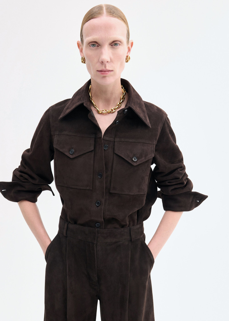 CO Western Shirt in Suede outlook