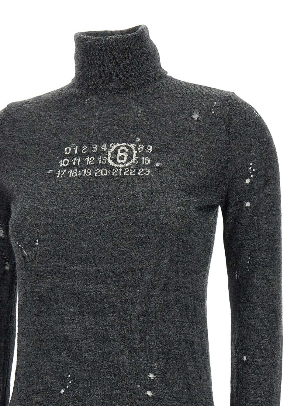 distressed wool sweater - 4