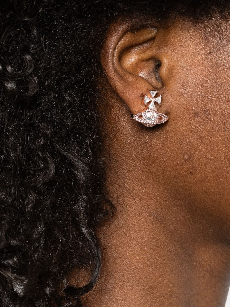 Vivienne Westwood orb cross brass earrings outlook