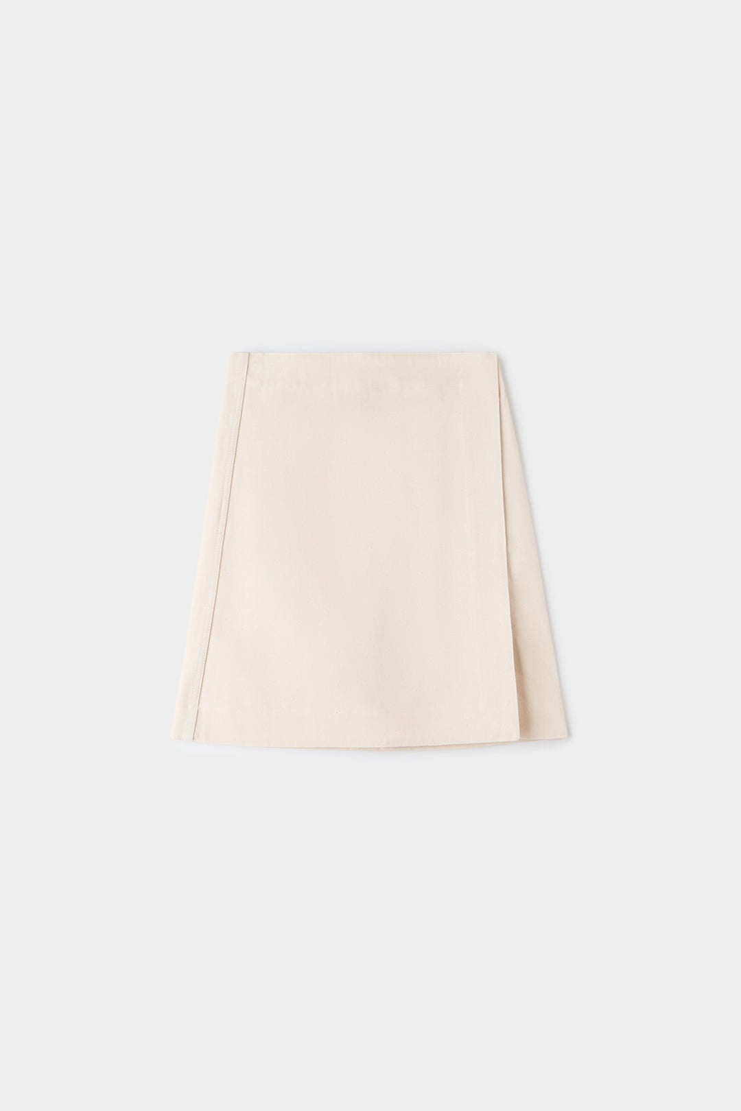 BELLIDENTRO REVERSIBLE SKIRT / ecru denim & white stripes - 2