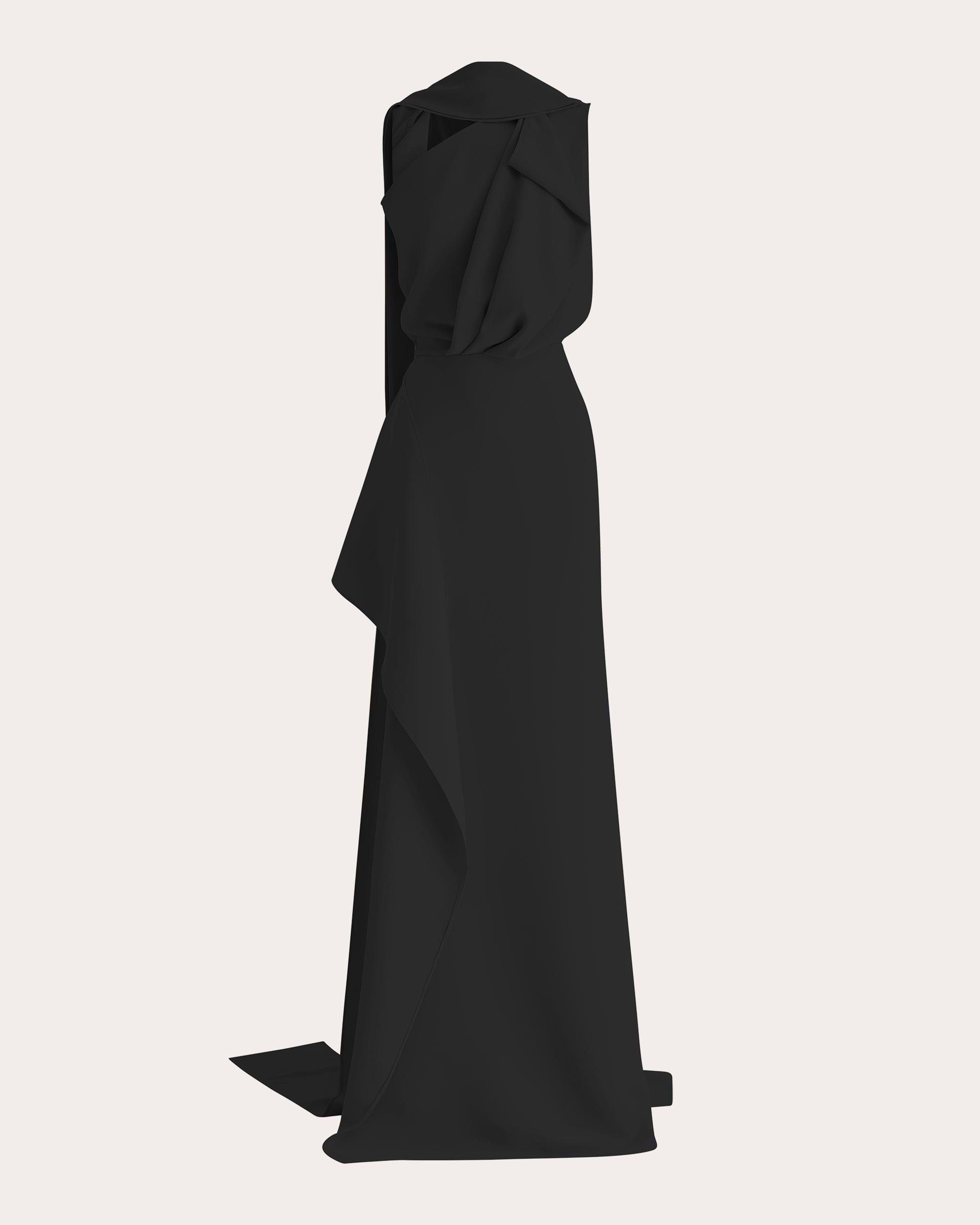 Priority Draping Ruffle Gown - 1