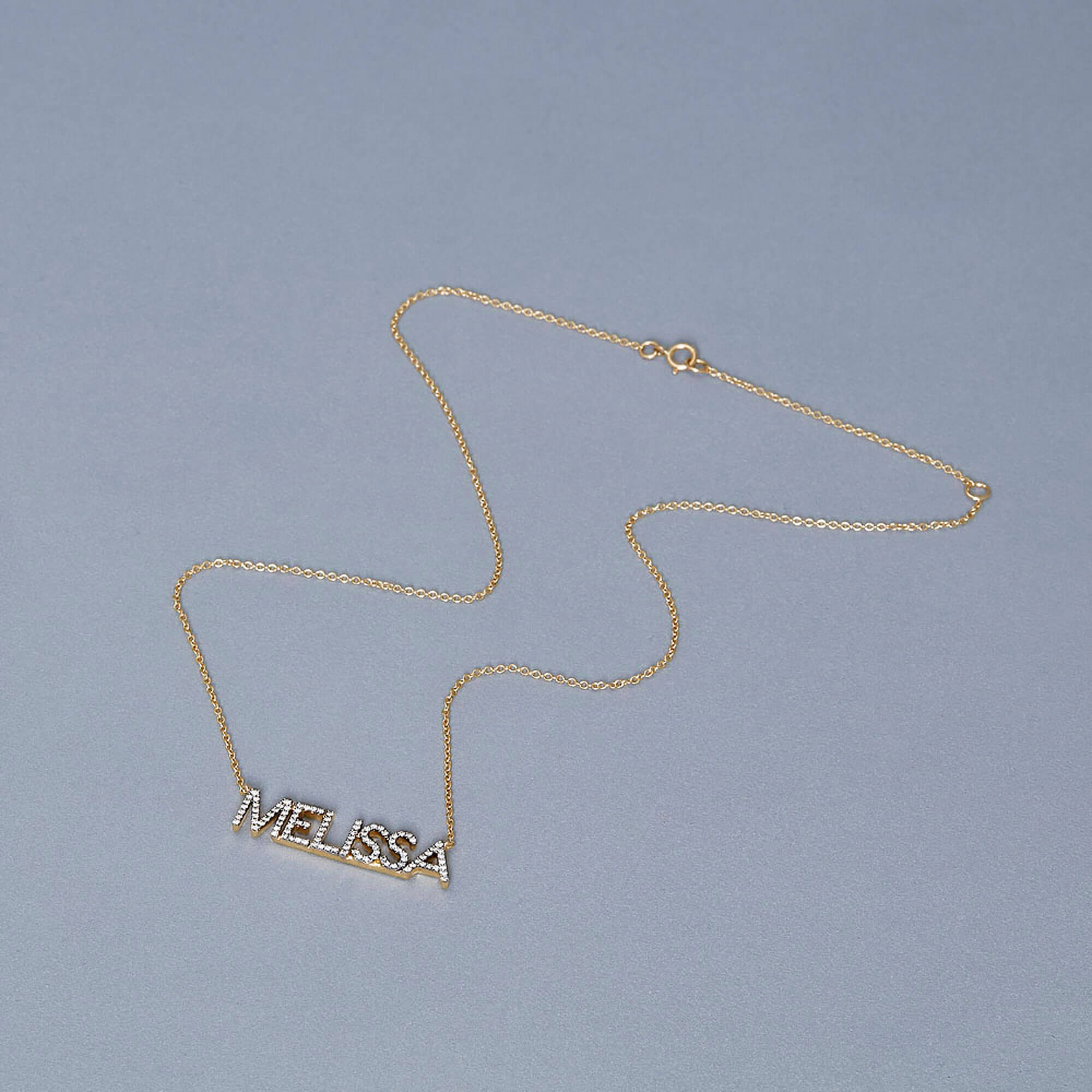Diamond Name Drop Necklace - 4