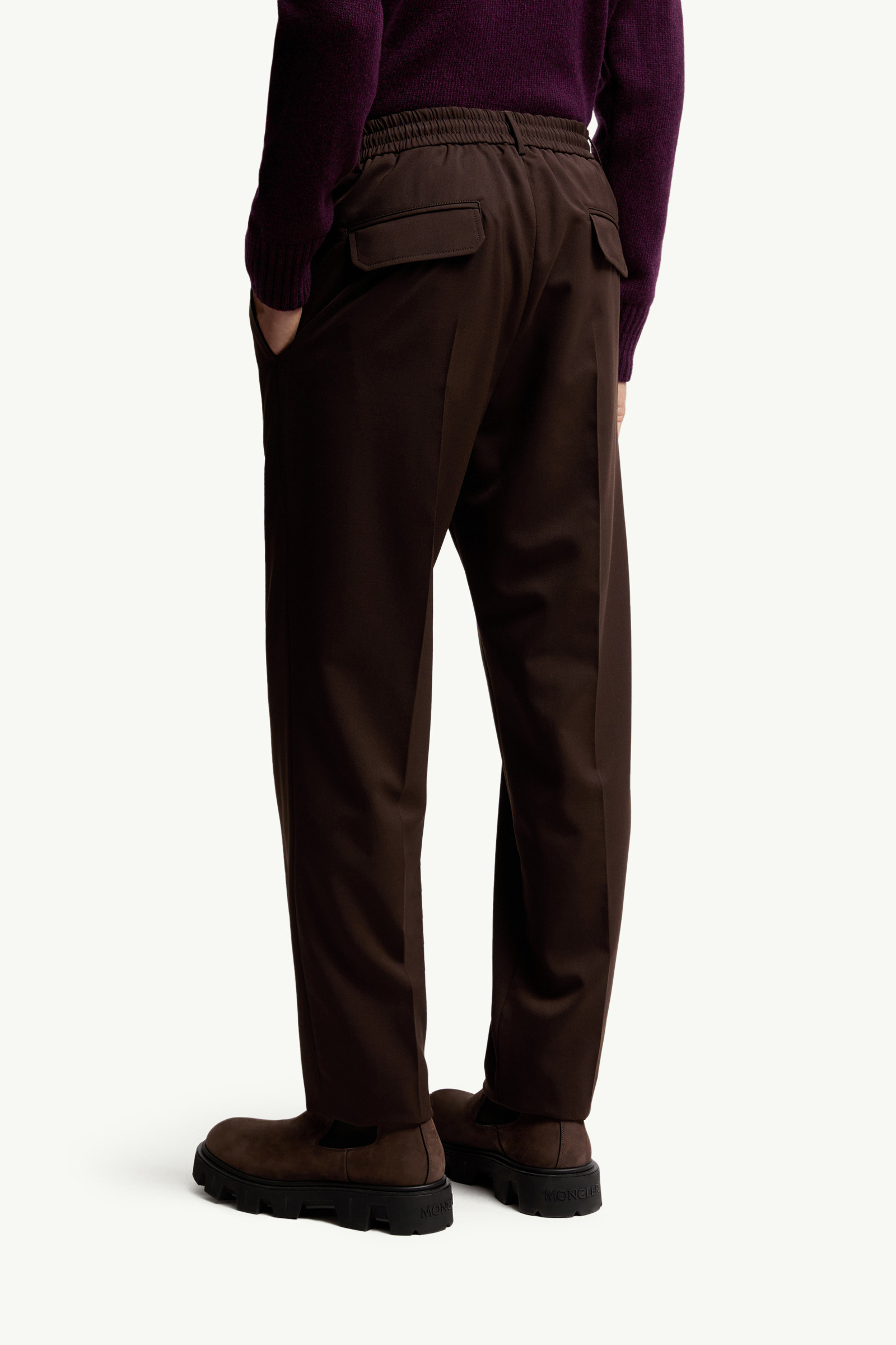 Wool Blend Gabardine Tailored Pants - 5