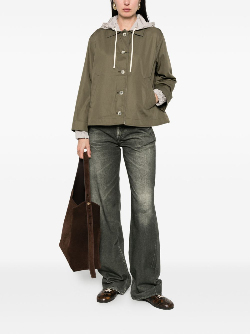 Herno hooded buttoned jacket outlook