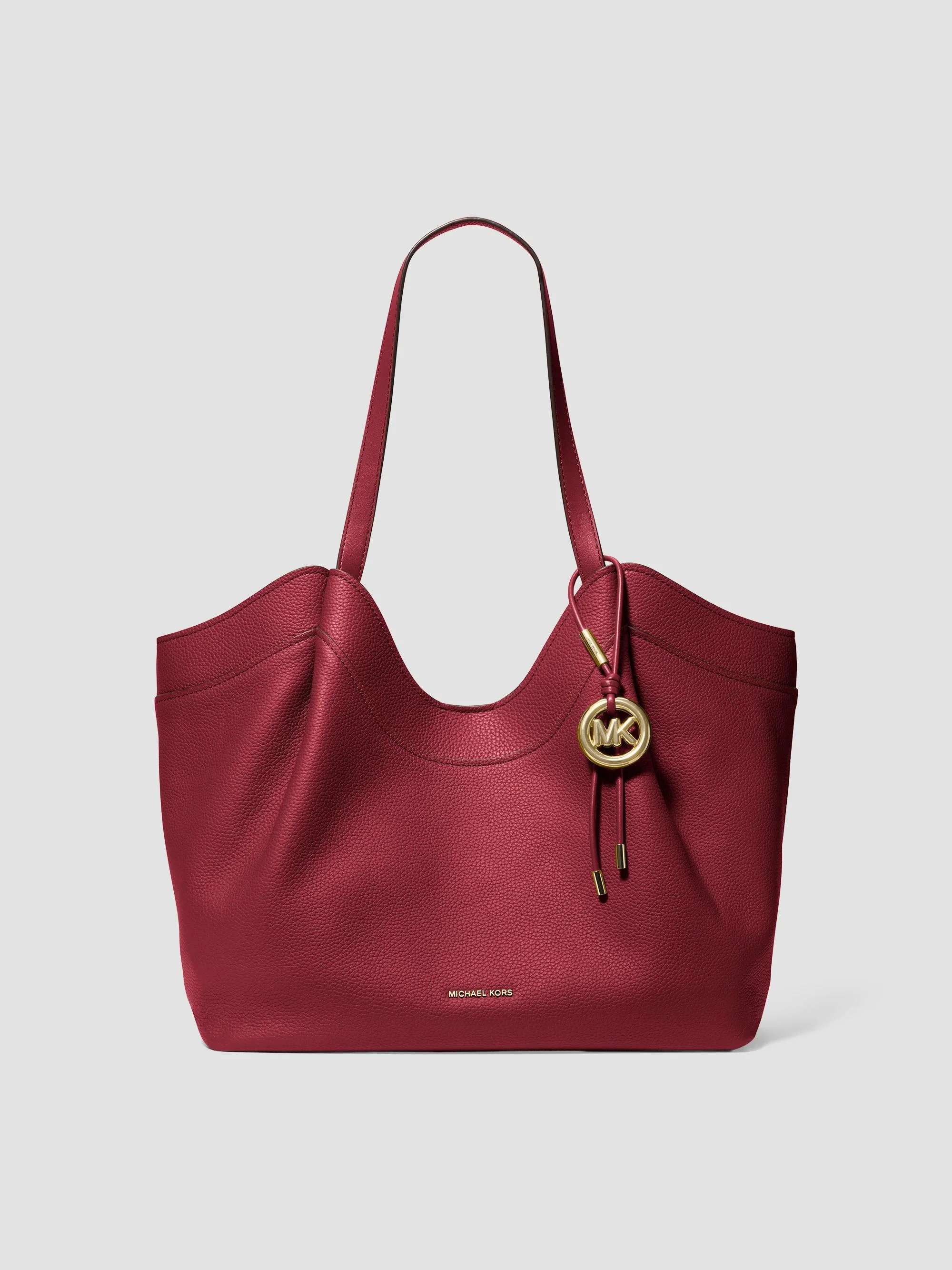 Women's Nolita Large Leather Tote Bag - Deep Red - 1
