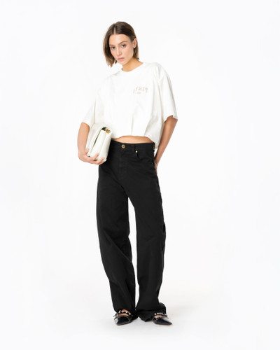 PINKO CROPPED T-SHIRT WITH LOGO PRINT outlook