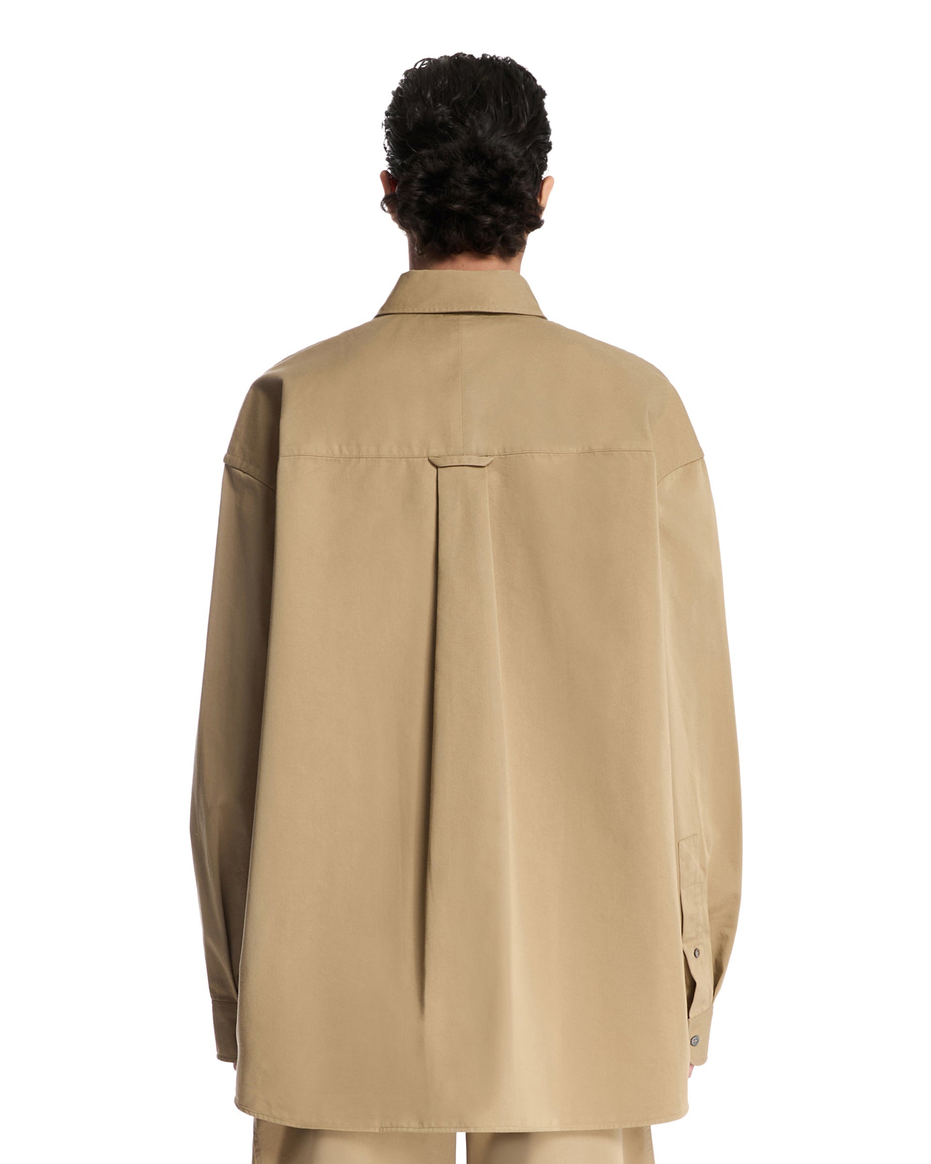Beige Button-Down Shirt - 3