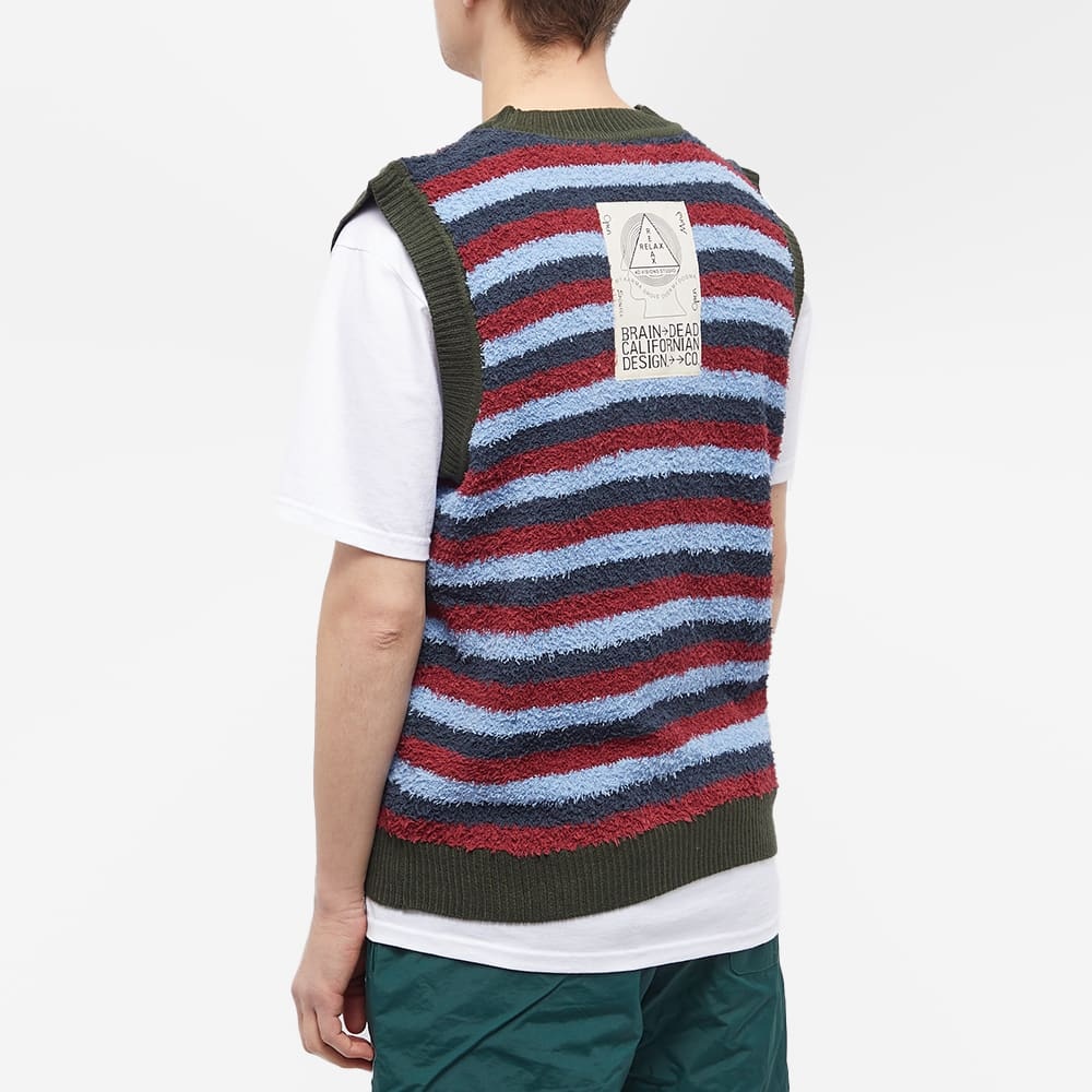 Brain Dead Teddy Fur Striped Vest - 3