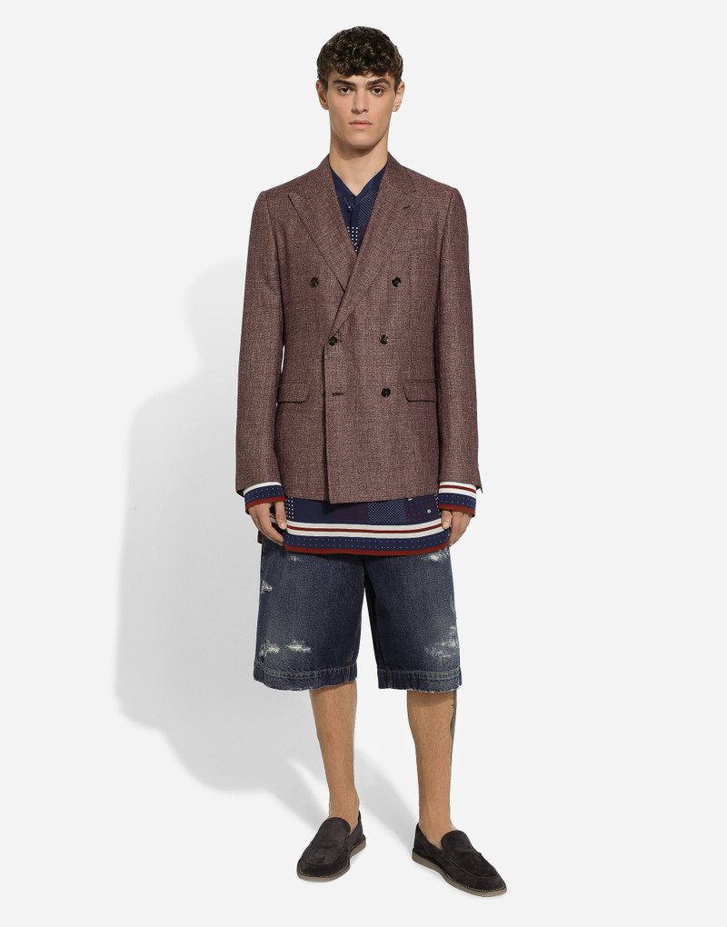 Dolce & Gabbana Double-breasted linen-blend Taormina-fit jacket outlook