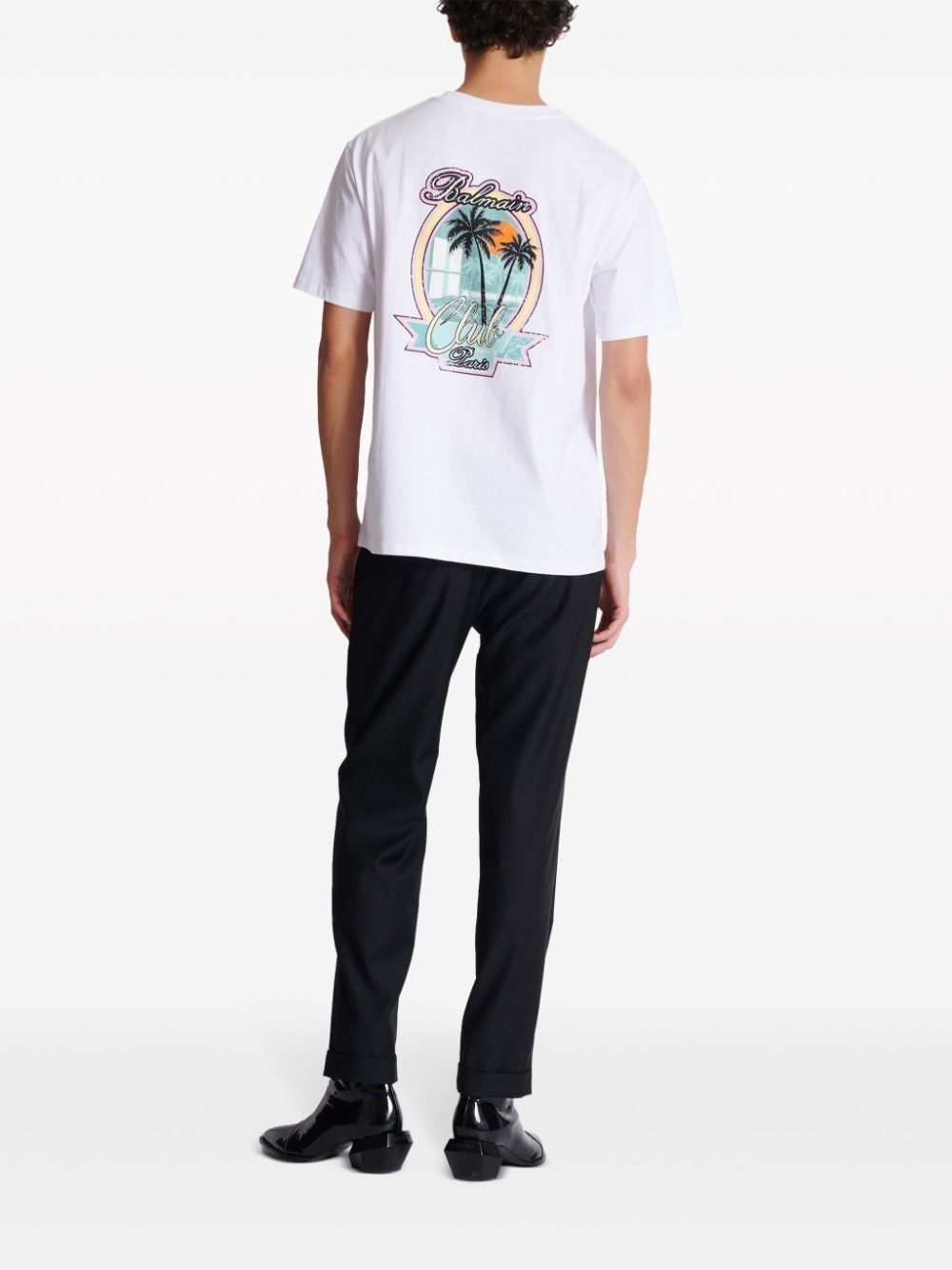 Club-print cotton T-shirt - 4