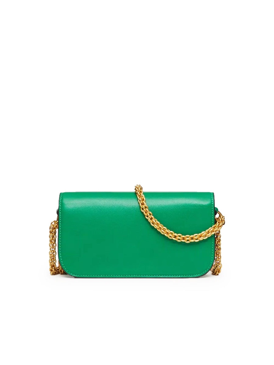 Loco Small Shoulder Bag in Calfskin Green - 6