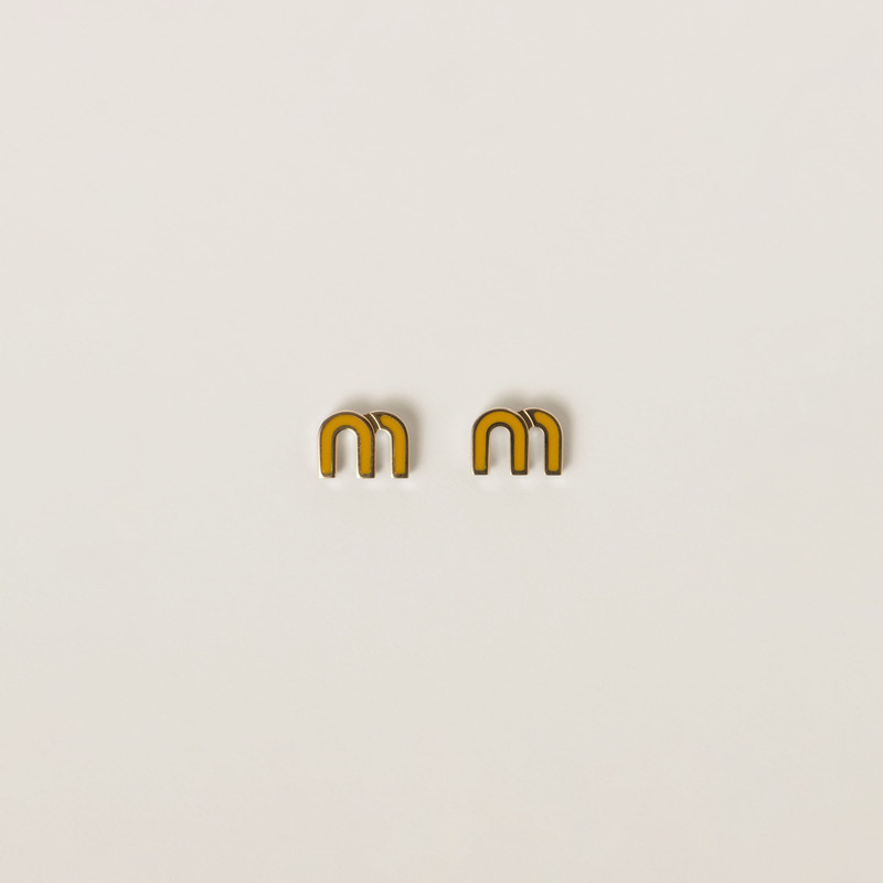 Enameled metal earrings 1