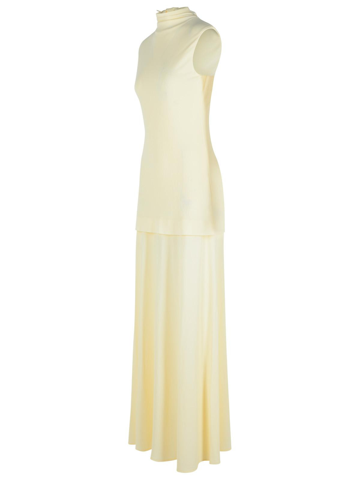 Jil Sander Cream Viscose Blend Dress Women - 2