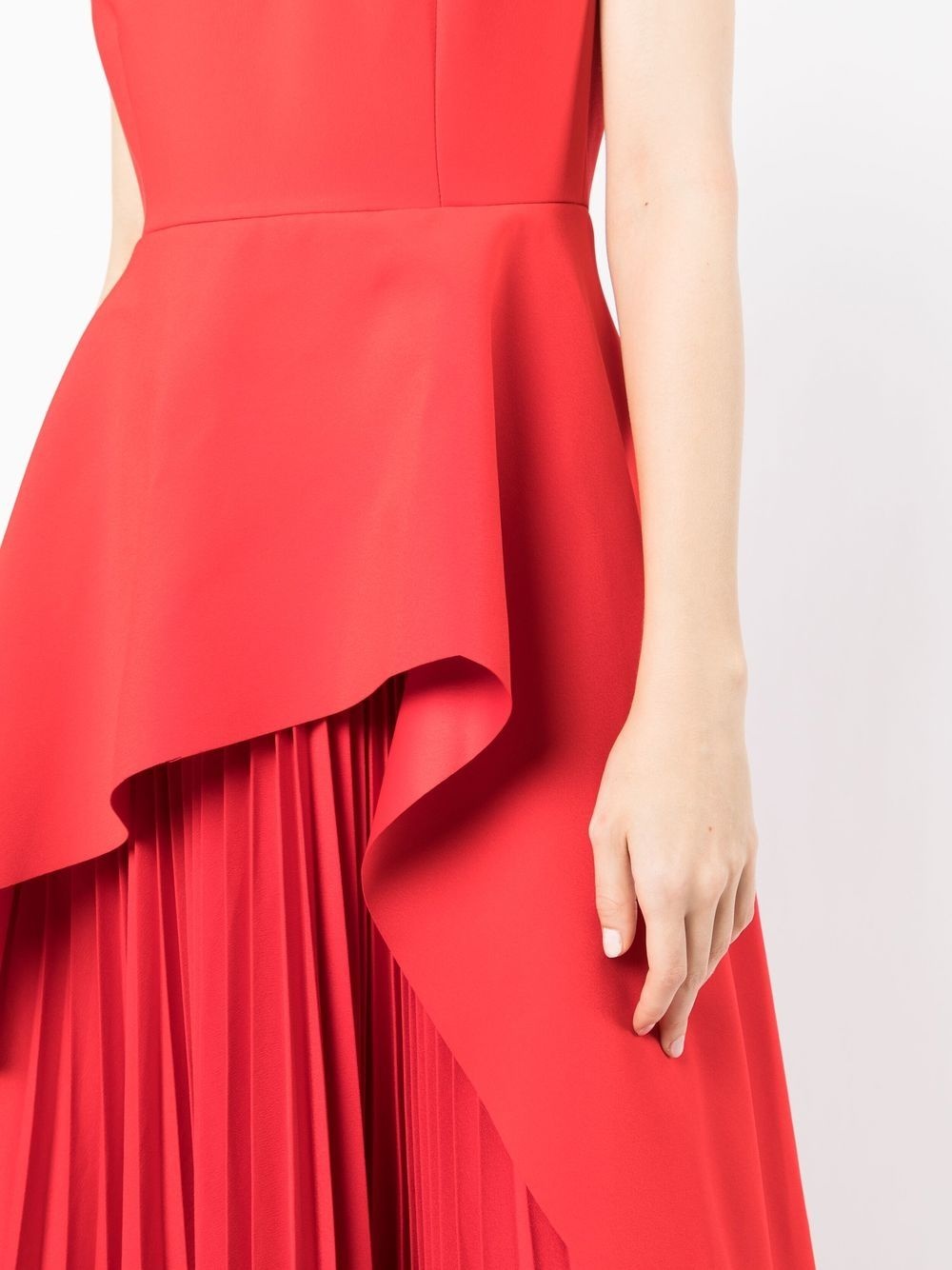 sleeveless flared midi dress - 5