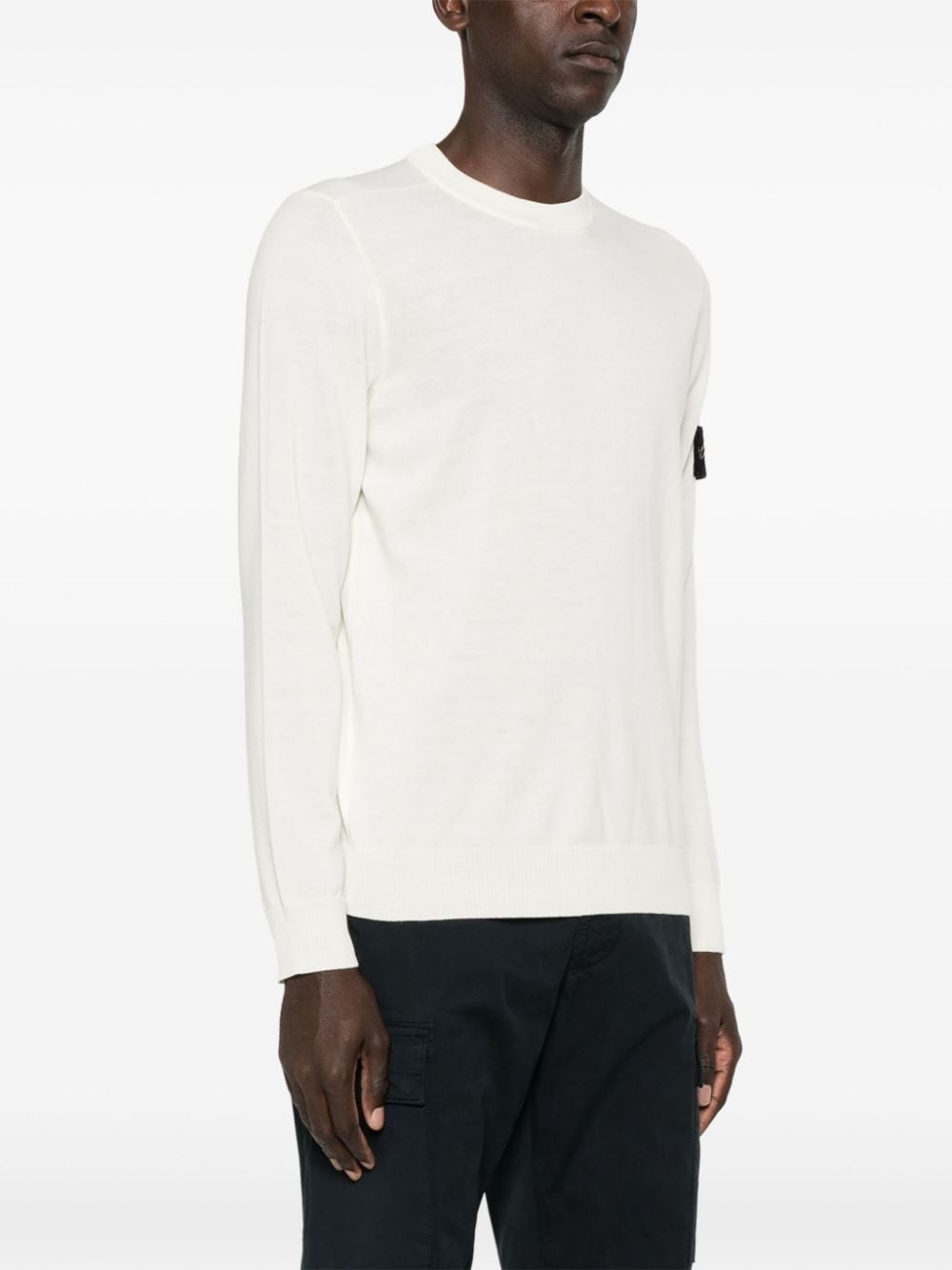 Compass-badge wool jumper - 3