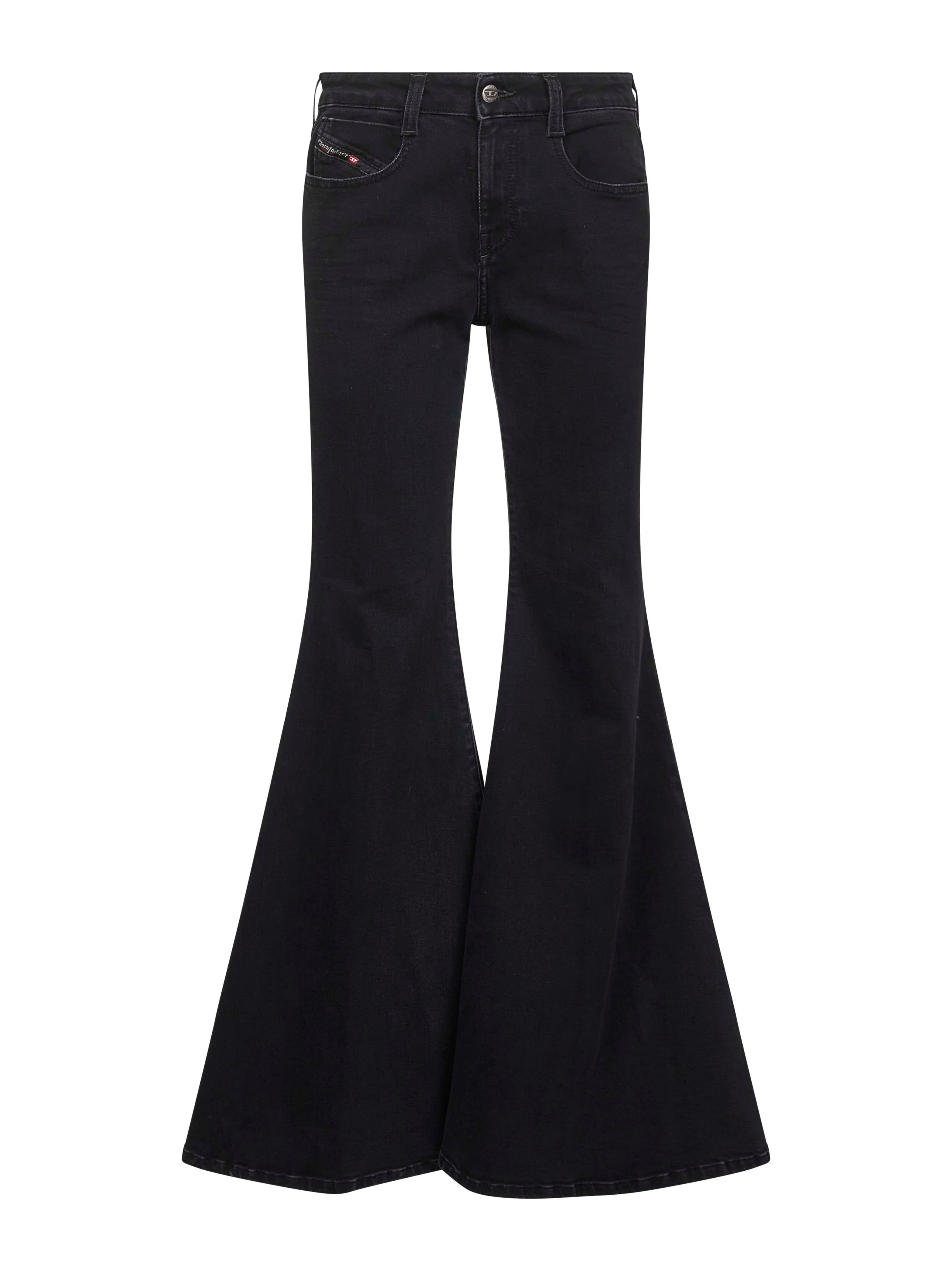 Diesel Women Black Flare Jeans 1970 D-Bleess 09M69 - 1