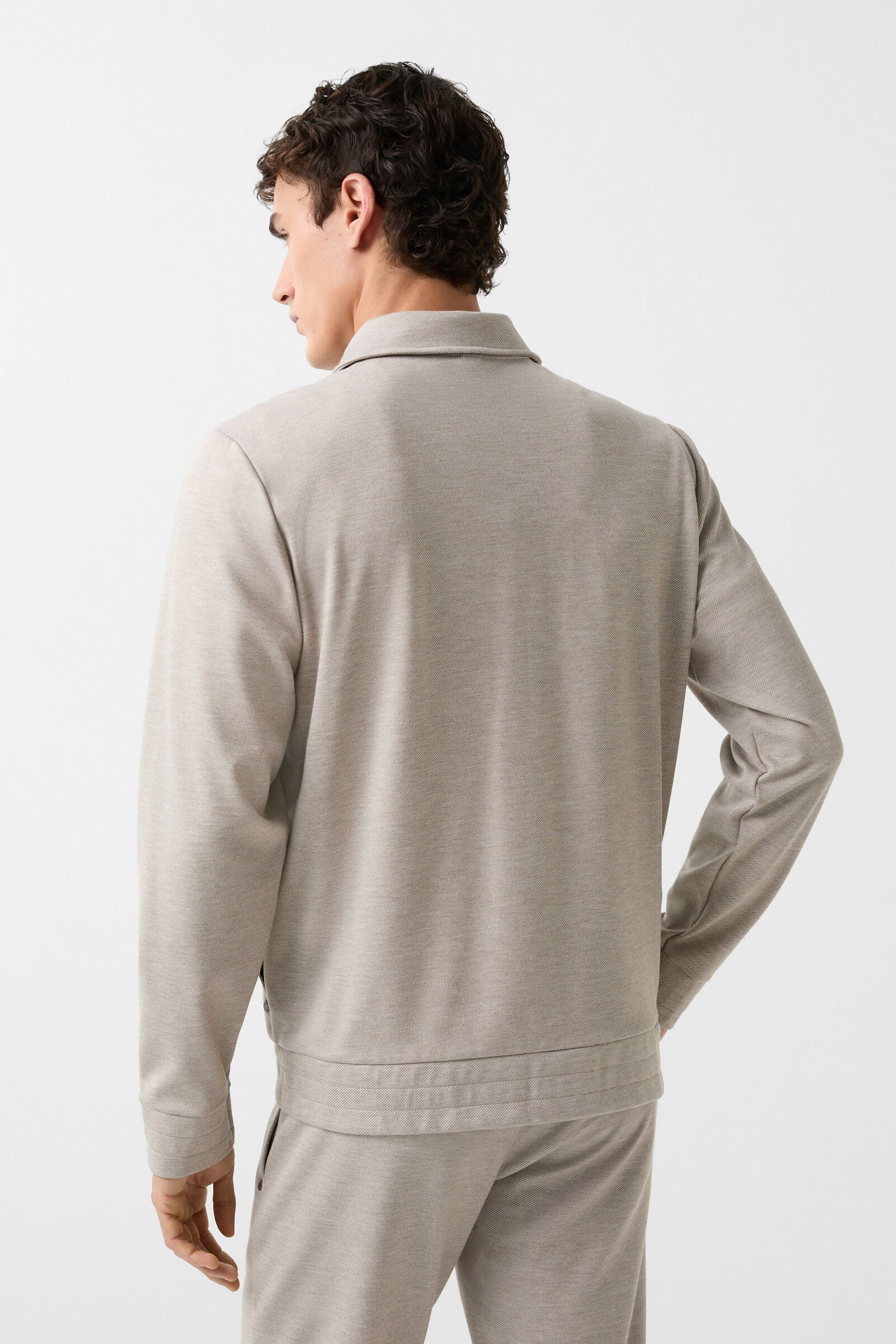 Robby jersey jacket in Beige - 3