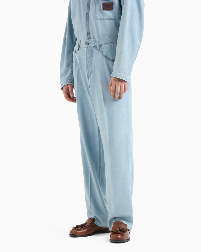 EMPORIO ARMANI J74 LOOSE FIT DENIM JEANS IN A SOFT TOUCH LYOCELL BLEND outlook