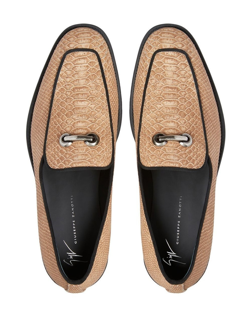 snakeskin leather loafers 4