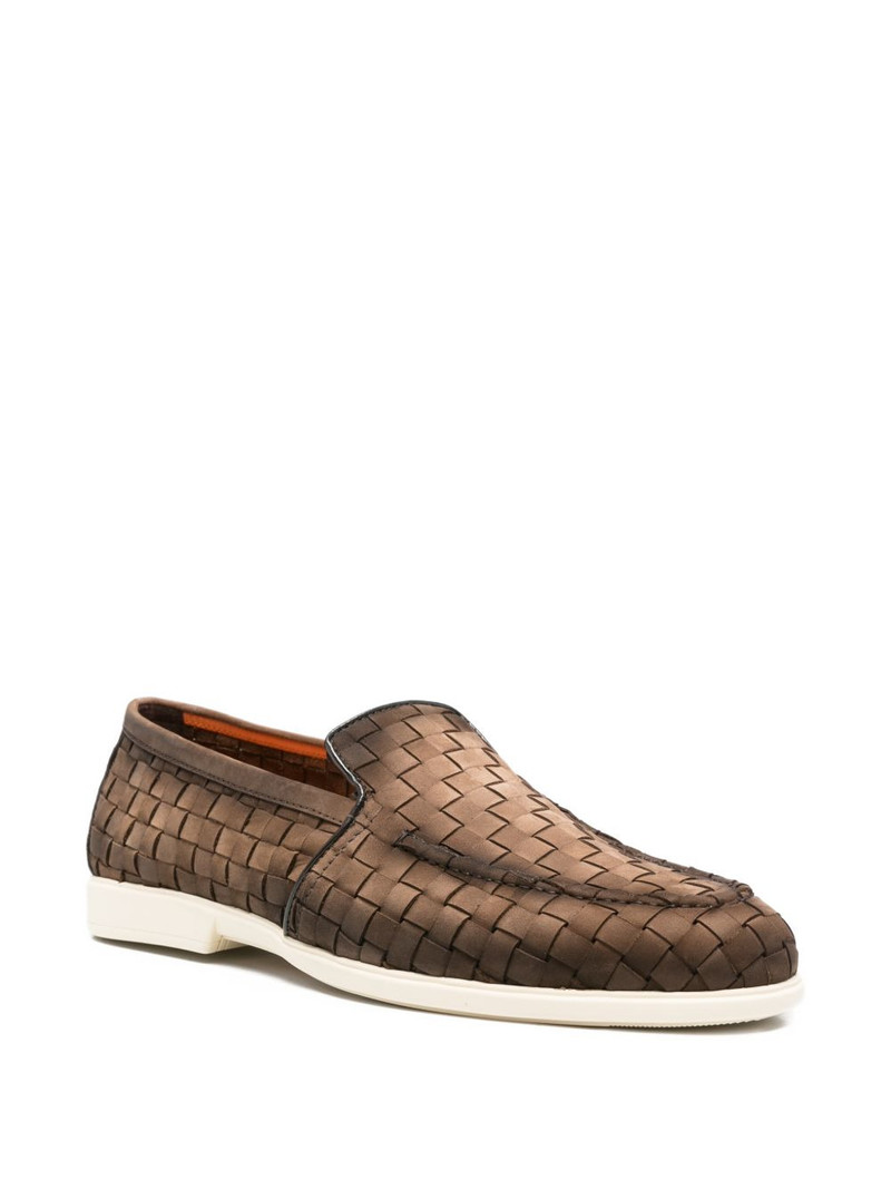 Santoni woven loafers outlook