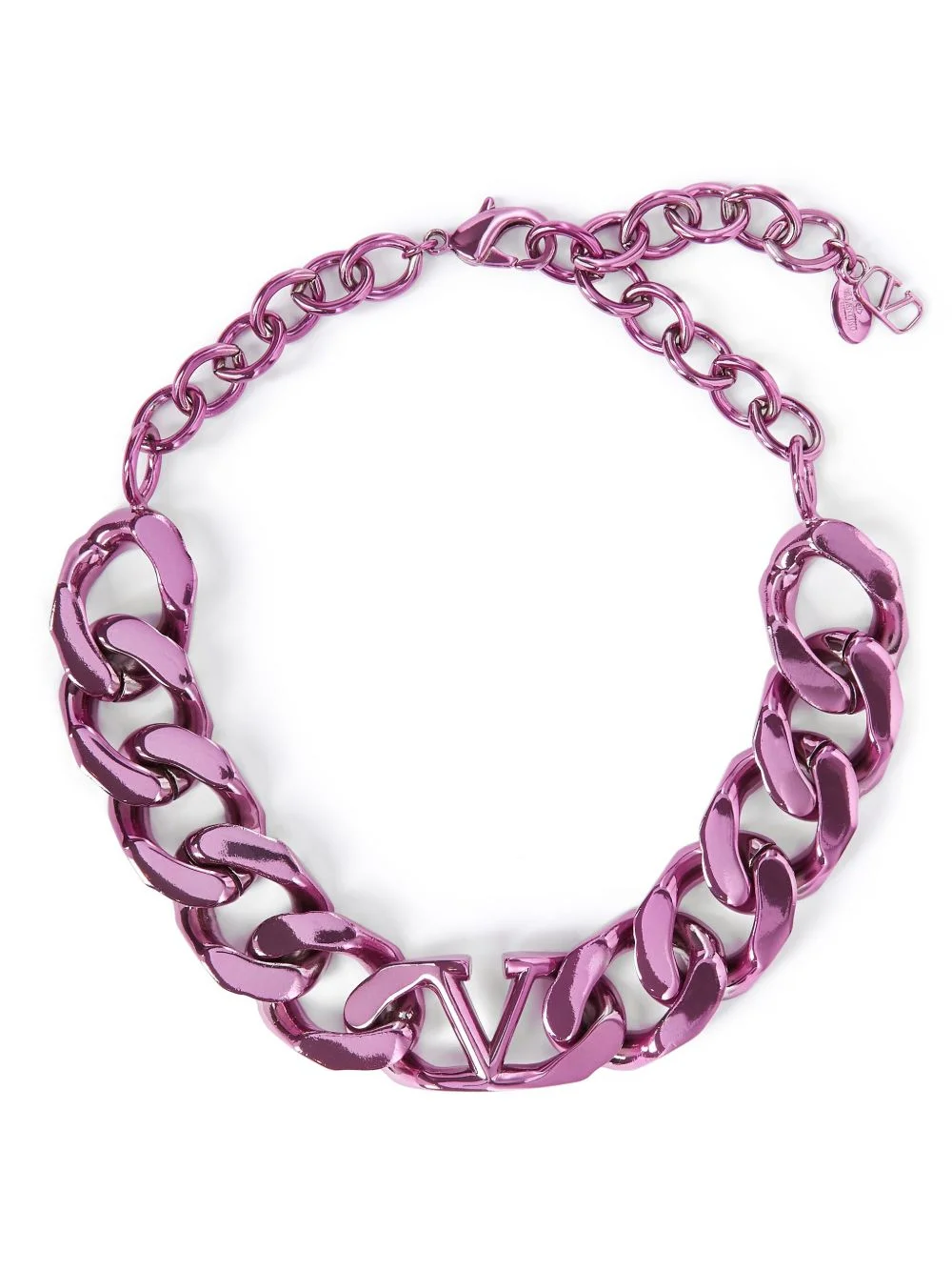 VLogo Signature curb-chain necklace - 1