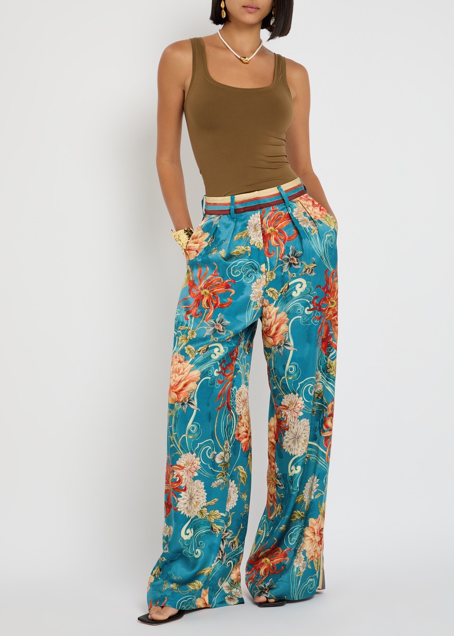 Alemais Fletcher Printed Satin Trousers - 4