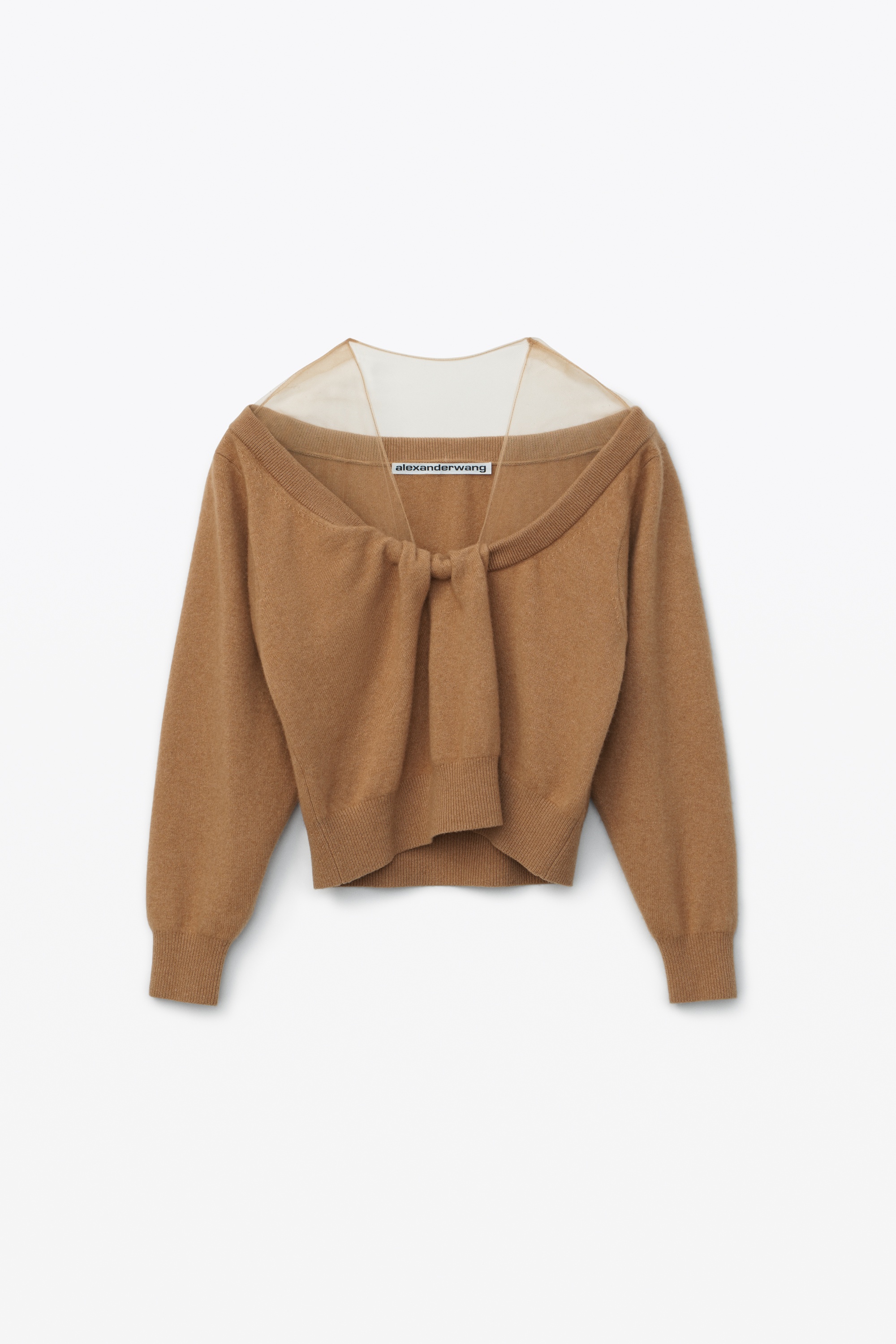 DRAPED NECK PULLOVER - 1