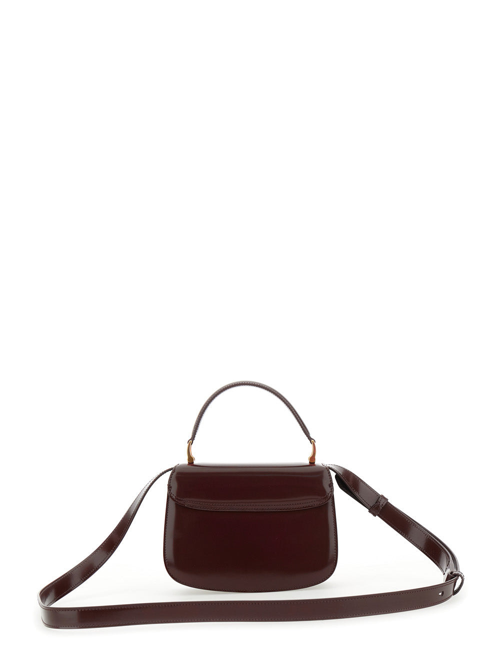 Ami Paris Women Bordeaux Handbag With Adc Patch On The Front And Adjustable And Removable Shoulder S - 4