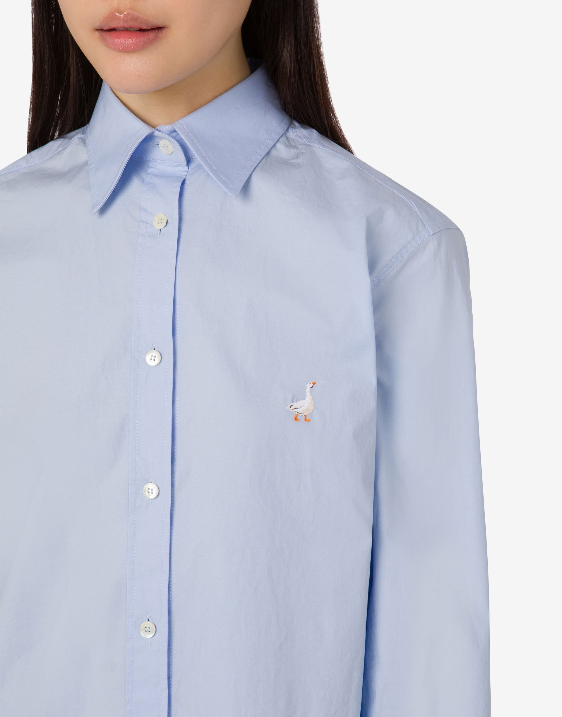 COTTON POPLIN SHIRT GOOSE - 4