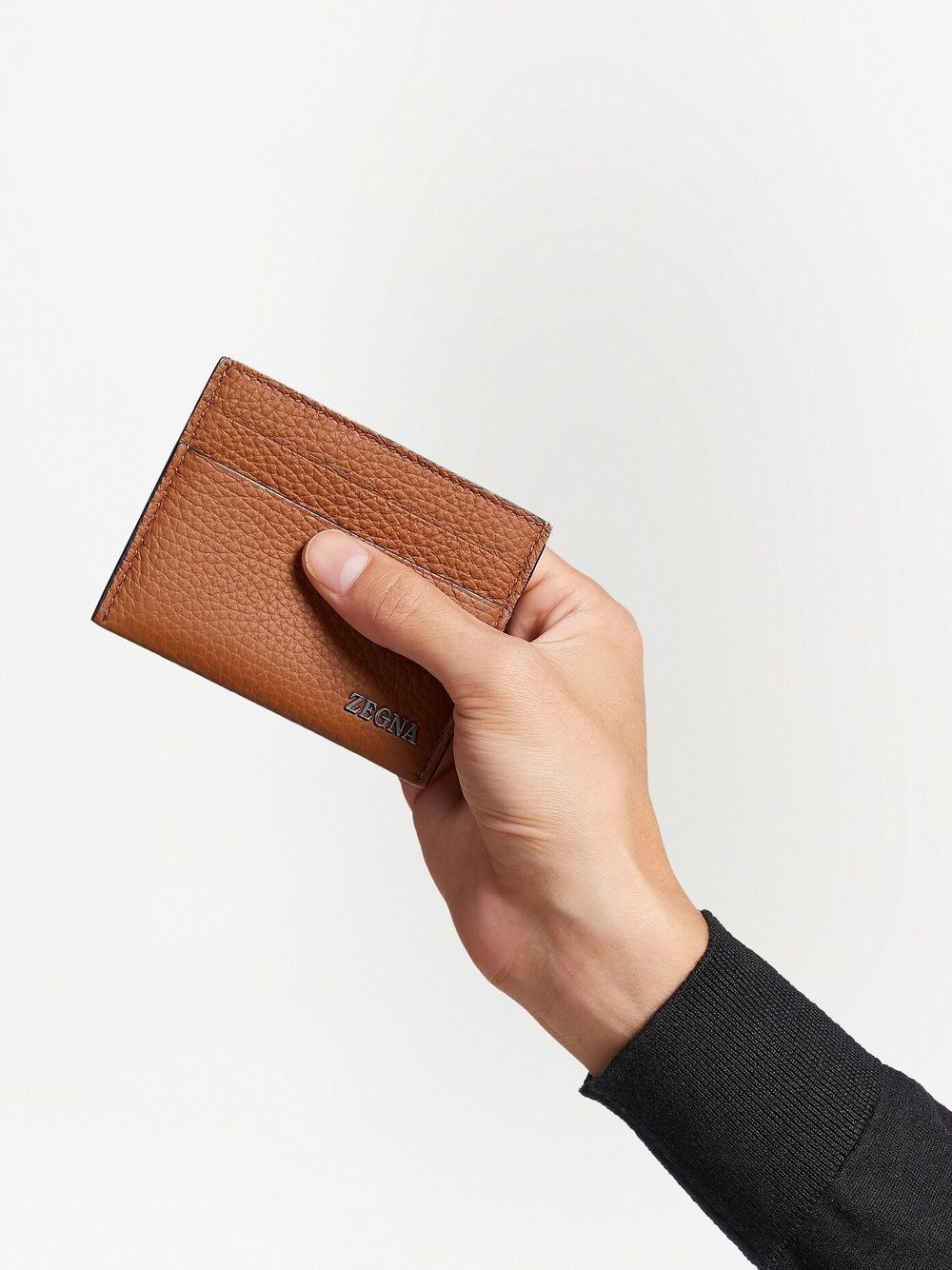 logo-plaque leather cardholder - 5