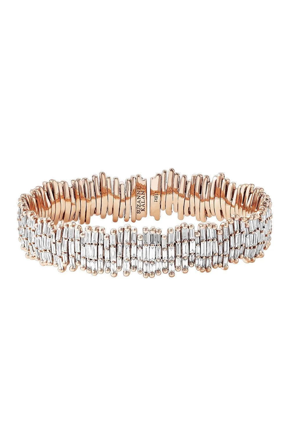 Firework Baguette Diamond Eternity Bangle Bracelet - 1