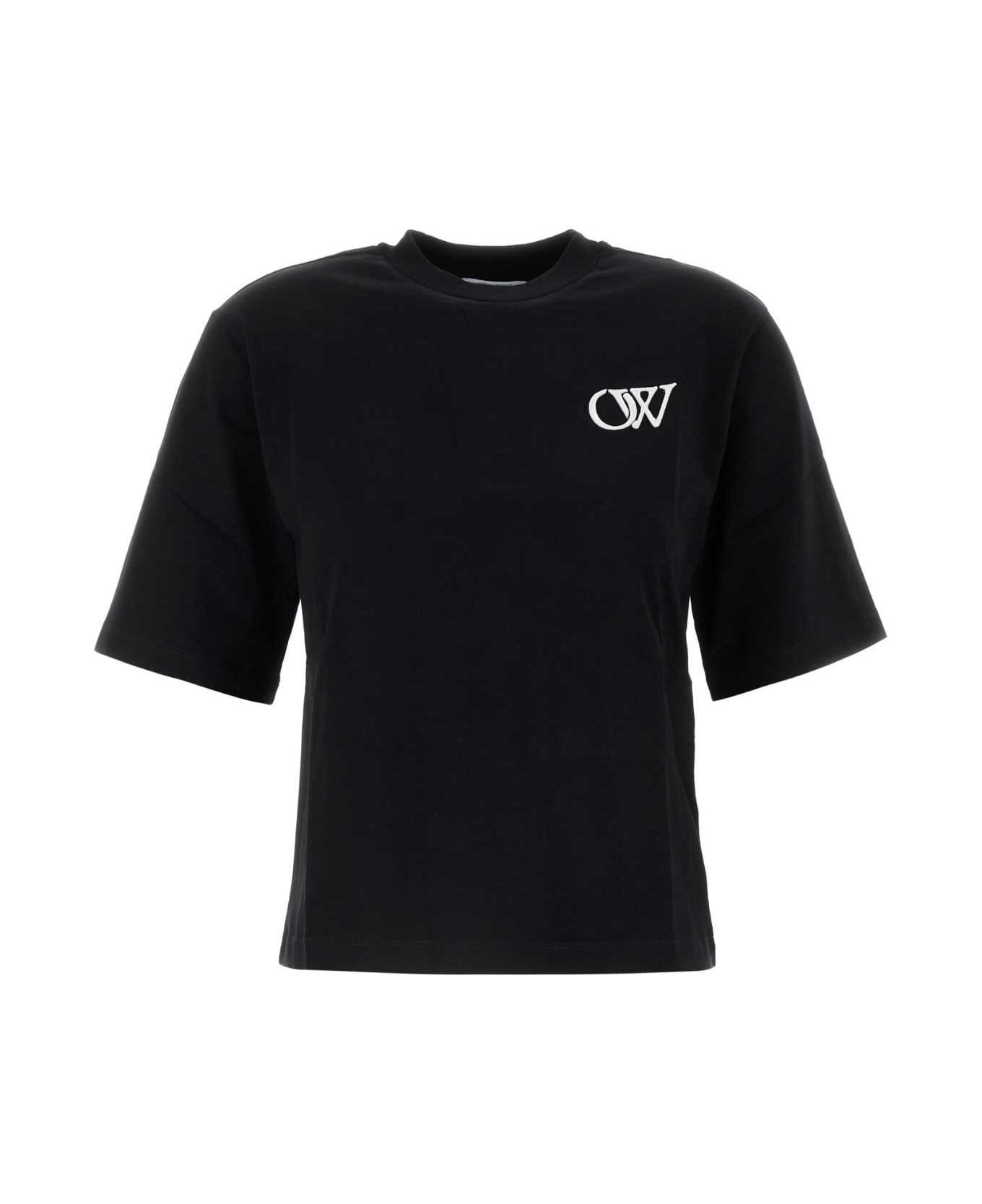 Black Cotton T-shirt - 1