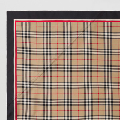 Burberry Drawcord Detail Vintage Check Silk Square Scarf outlook