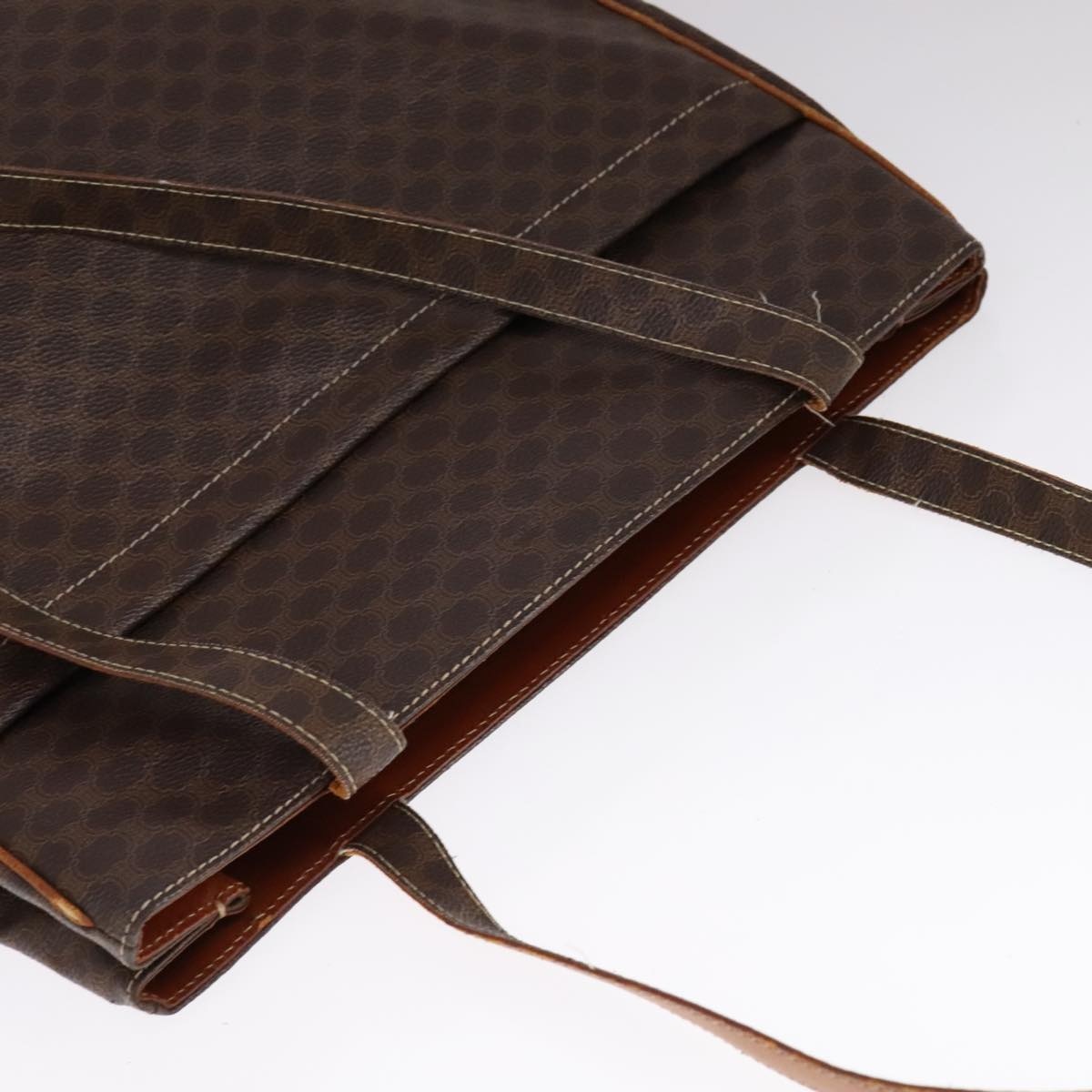 CELINE Macadam Canvas Tote Bag Pvc Brown Gold - 6