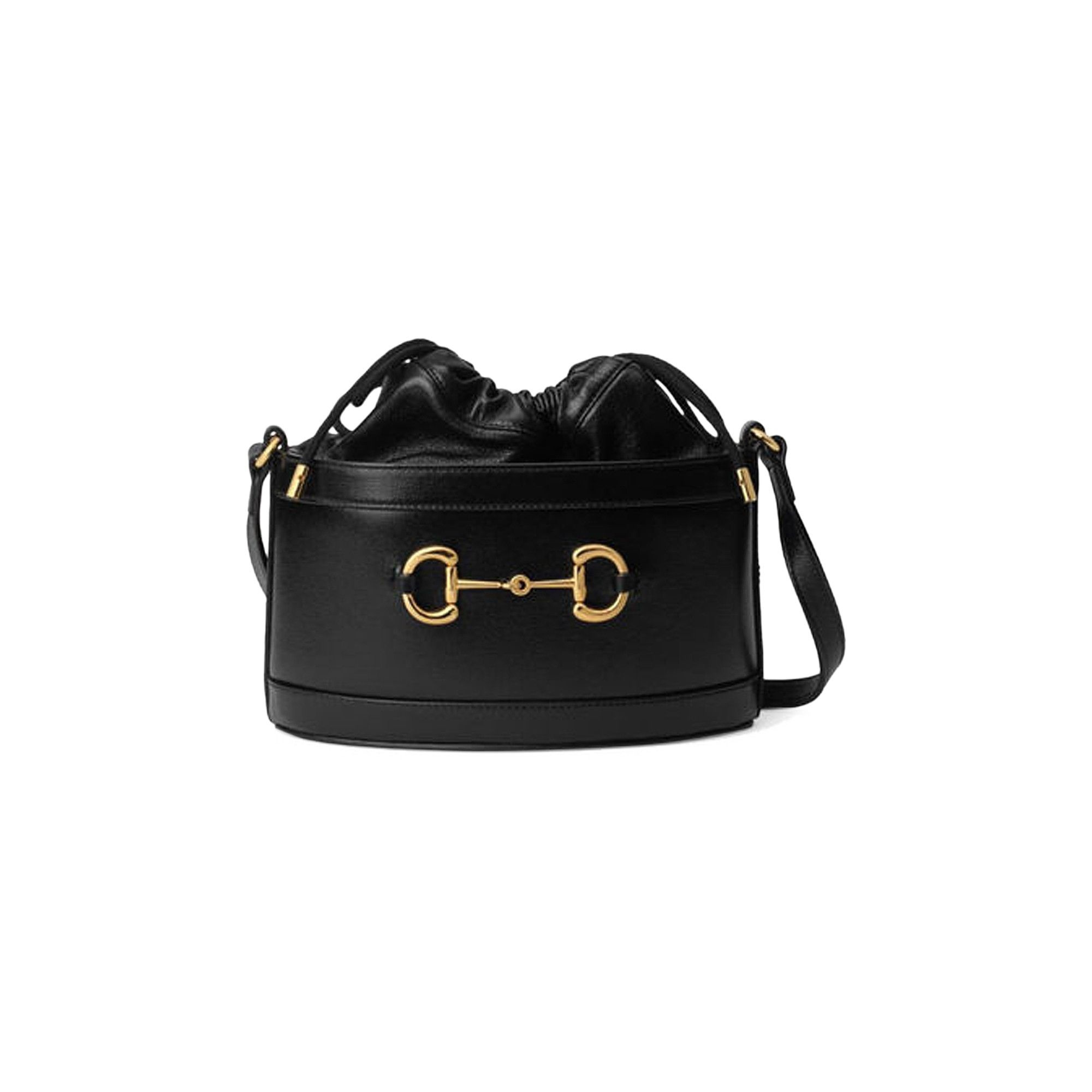 Gucci Horsebit 1955 Drawstring Bucket Bag 'Black' - 1