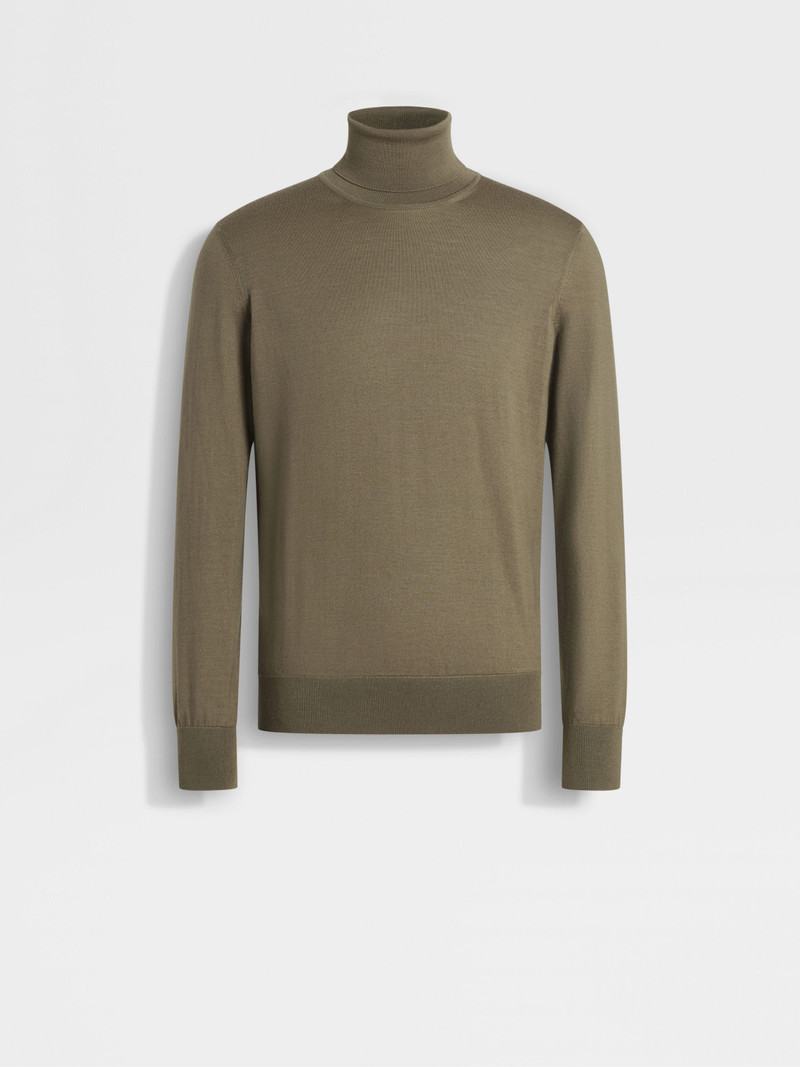 KHAKI CASHSETA TURTLENECK - 1