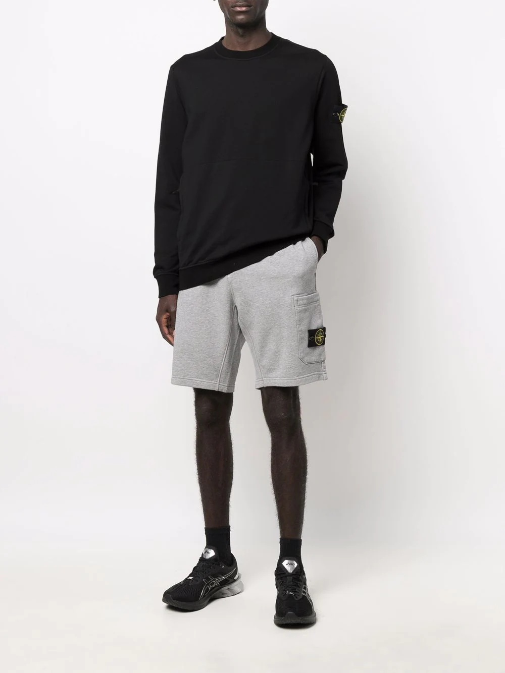 logo-patch track shorts - 2