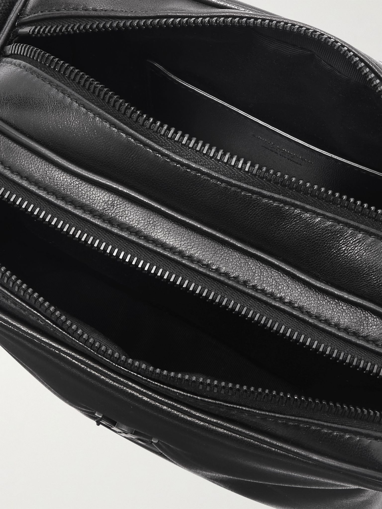 Niki Cube Logo-Embellished Leather Camera Bag Black - 5