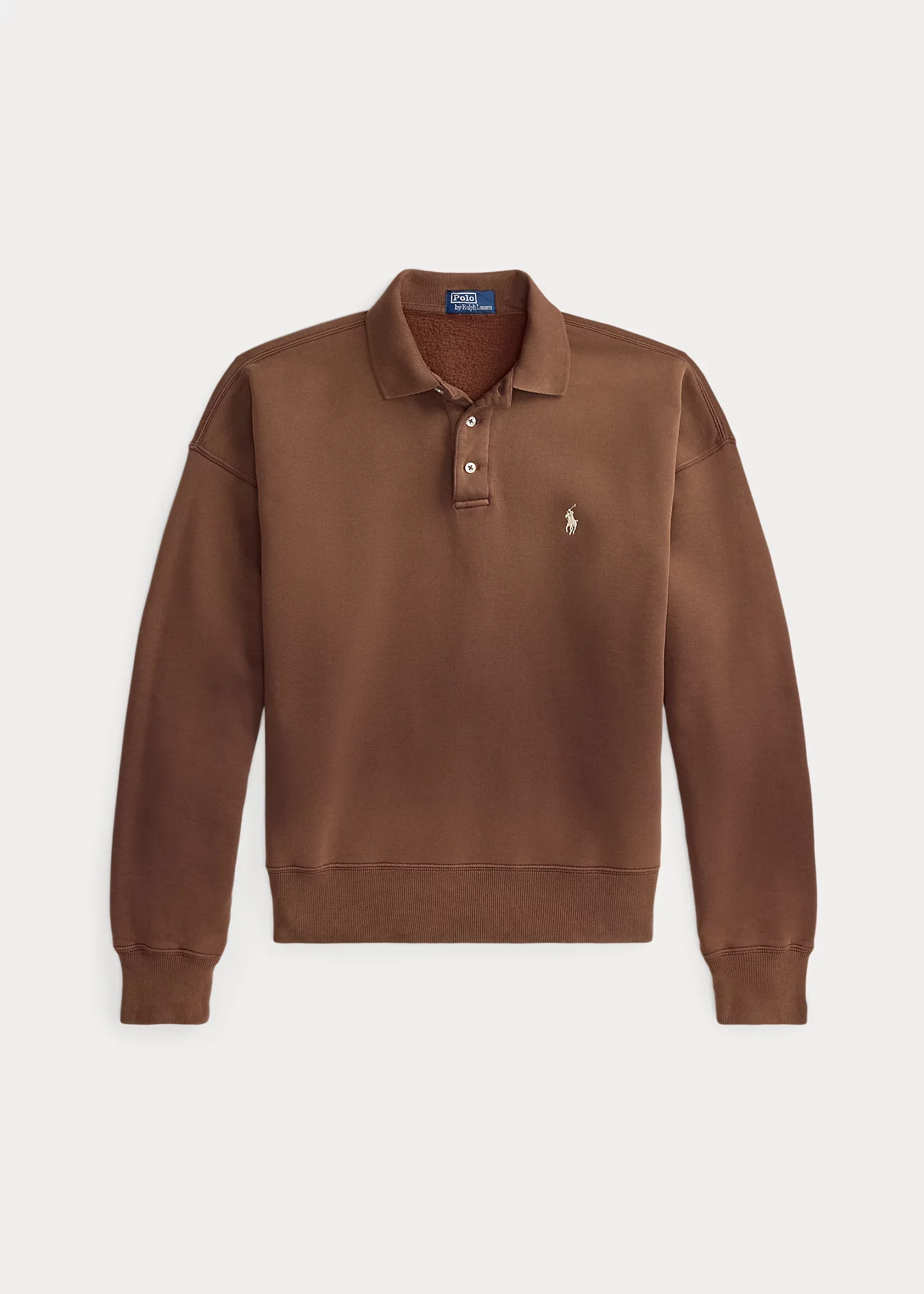 Vintage Fit Polo-Collar Sweatshirt - 1