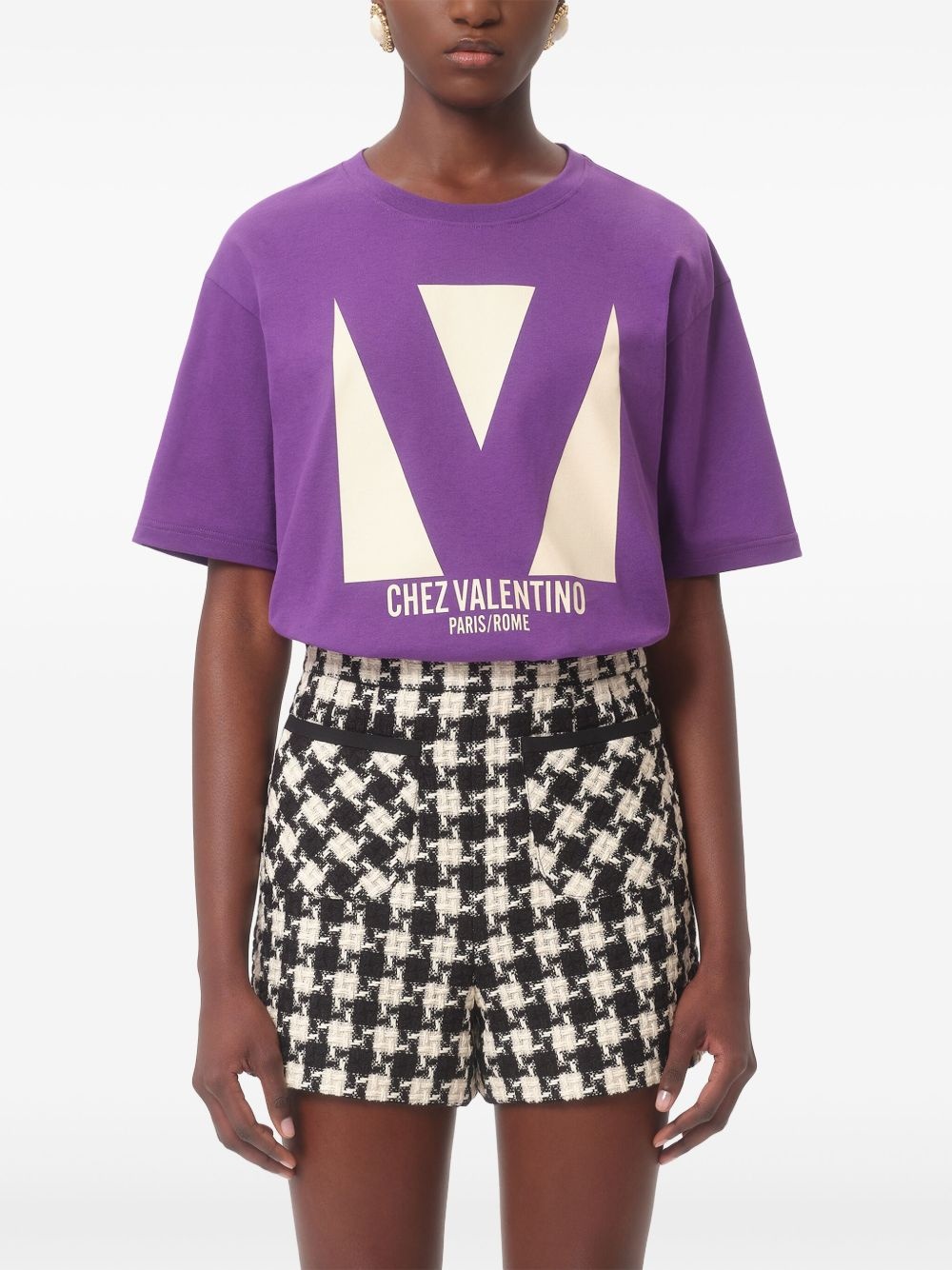 Chez-print T-shirt - 3